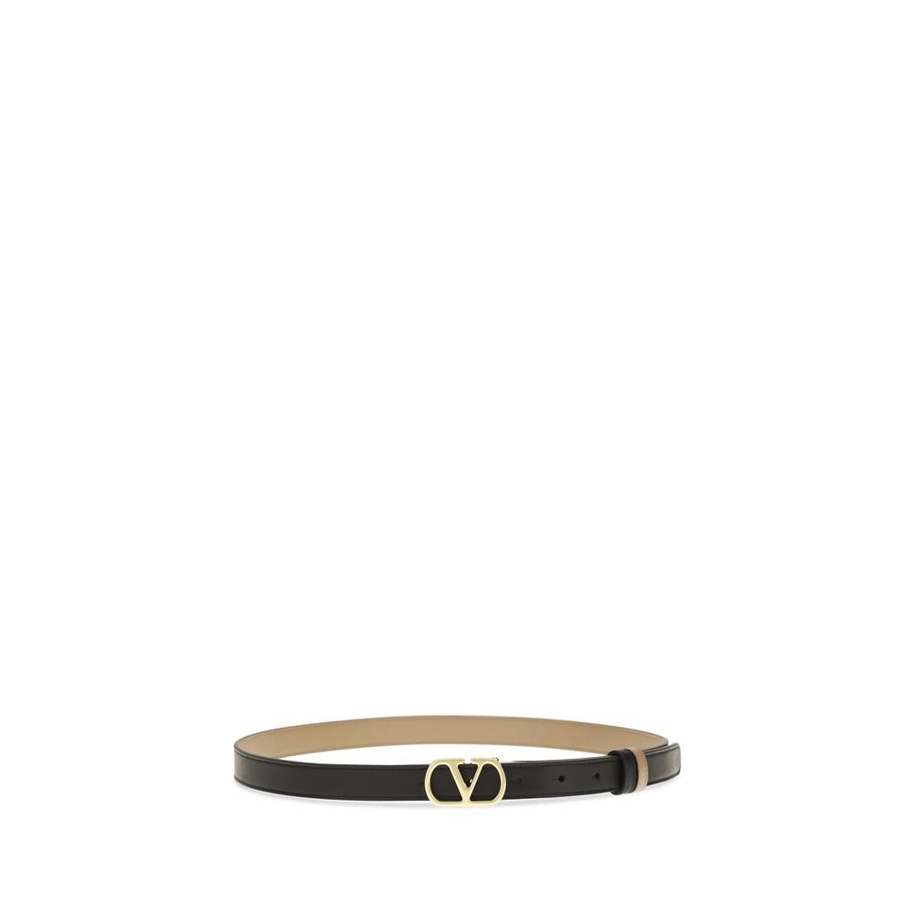 Valentino Garavani VLogo Signature Reversible Calfskin Belt in Black | 2cm | AW26