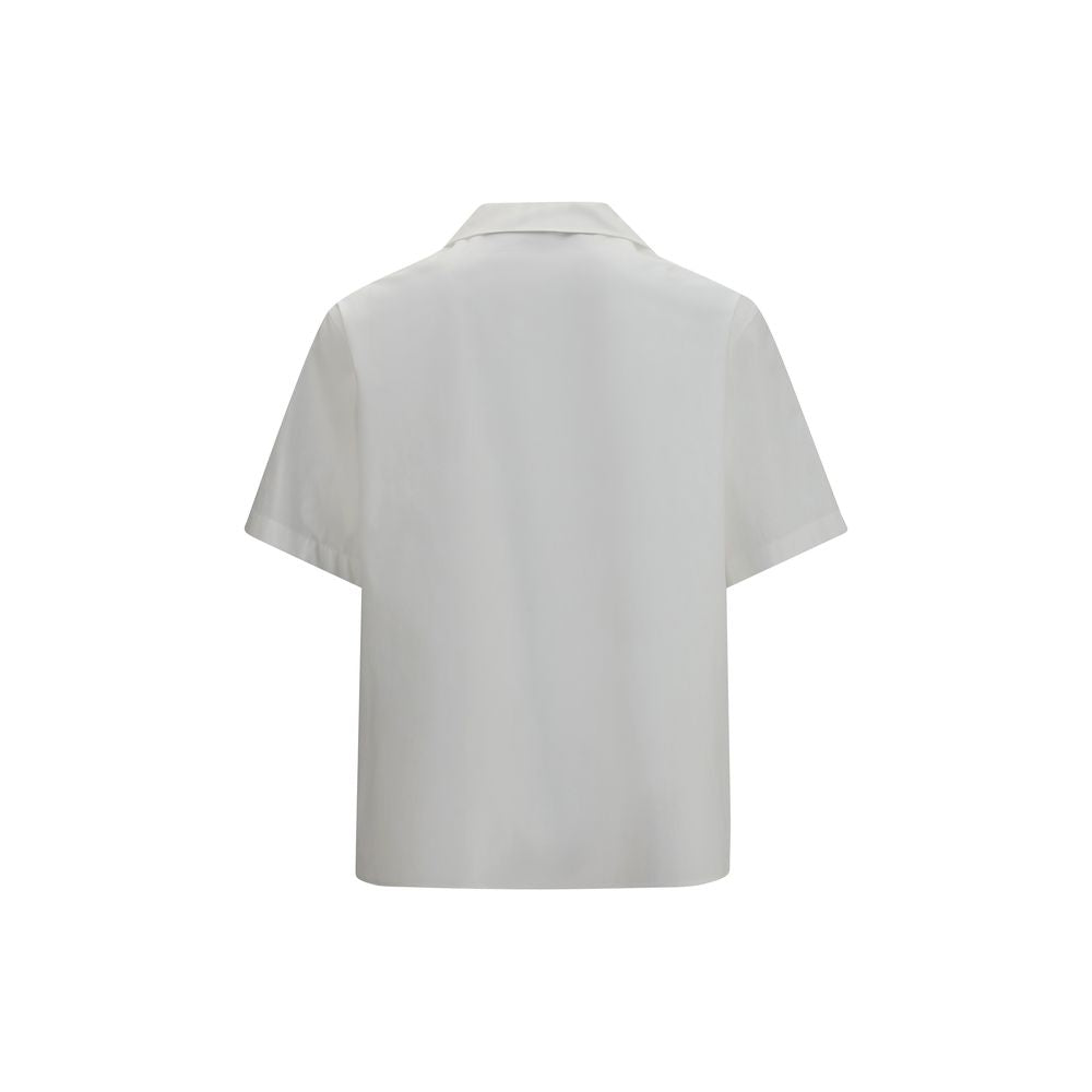 Valentino Garavani White Cotton Short Sleeve Shirt VLogo AW26