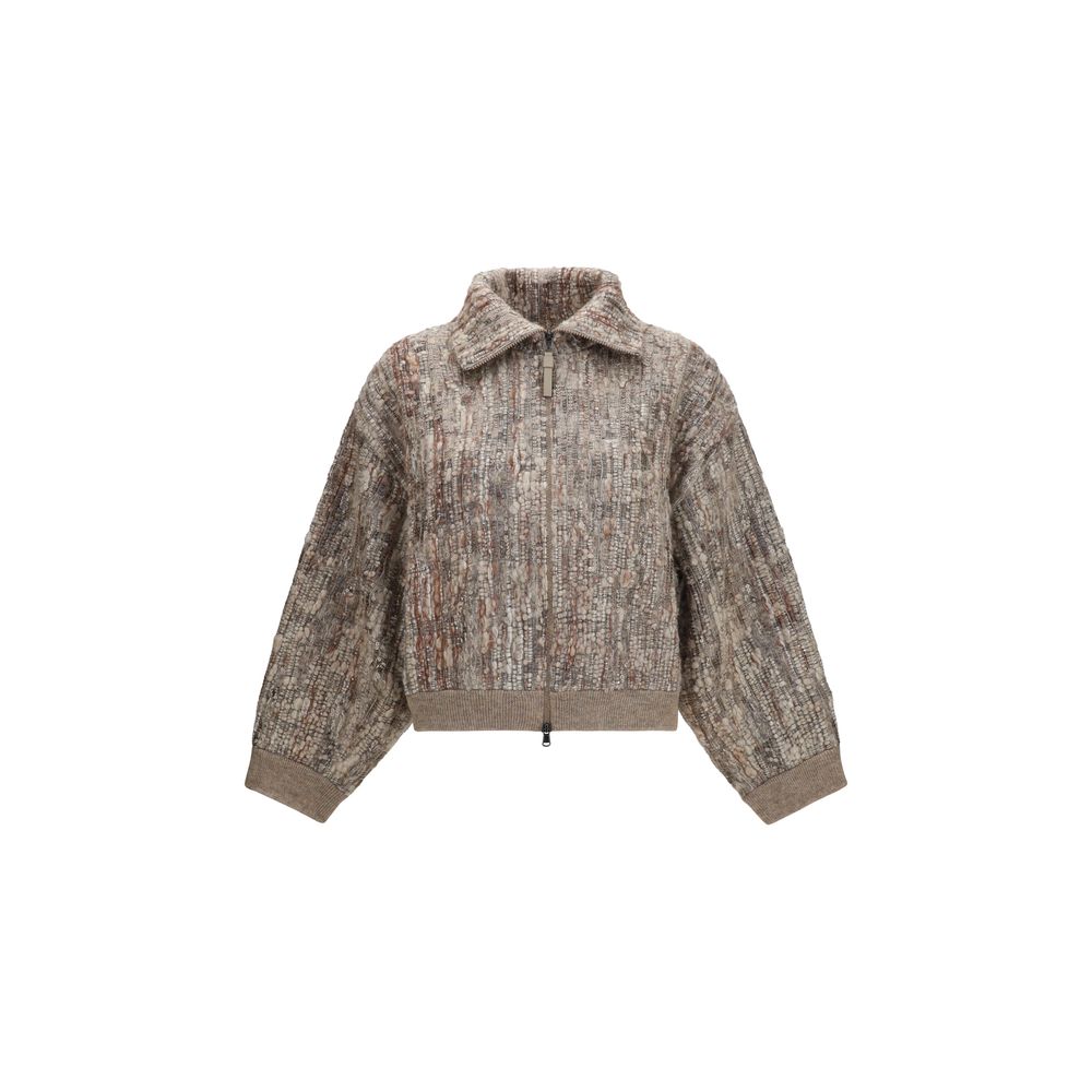The perforated zip Cardigan by Brunello Cucinelli