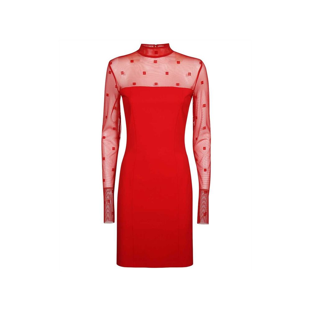 Givenchy Semi-Sheer Long Sleeve Mini Dress