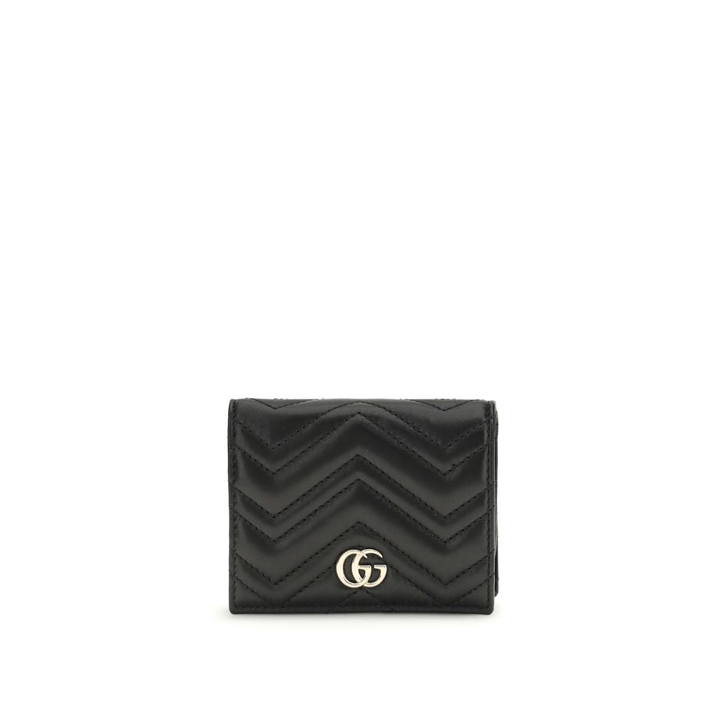 Gucci GG Marmont Matelassé Nappa Leather Wallet in Black | AW26