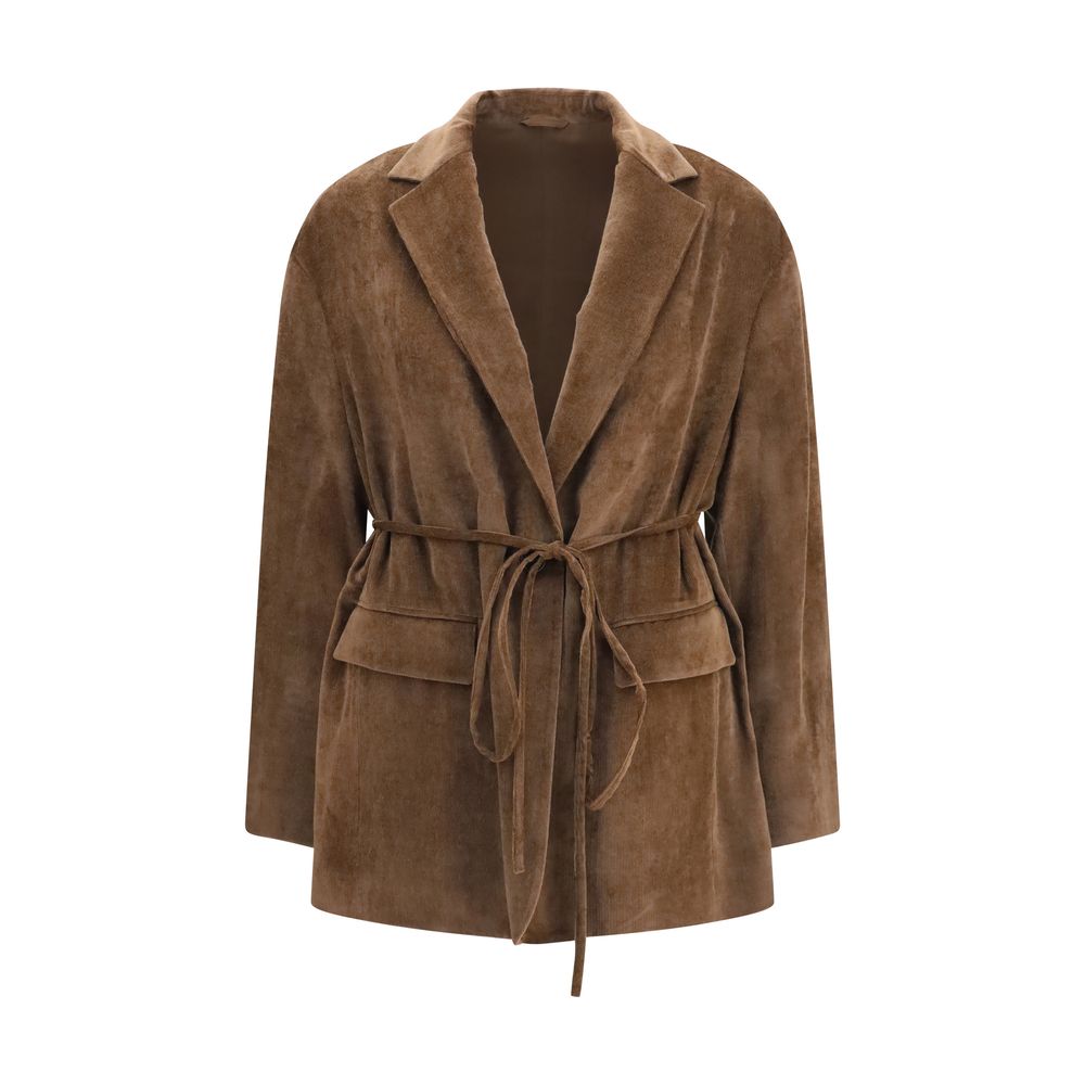 Brunello Cucinelli Brown Corduroy Viscose Cashmere Jacket AW26