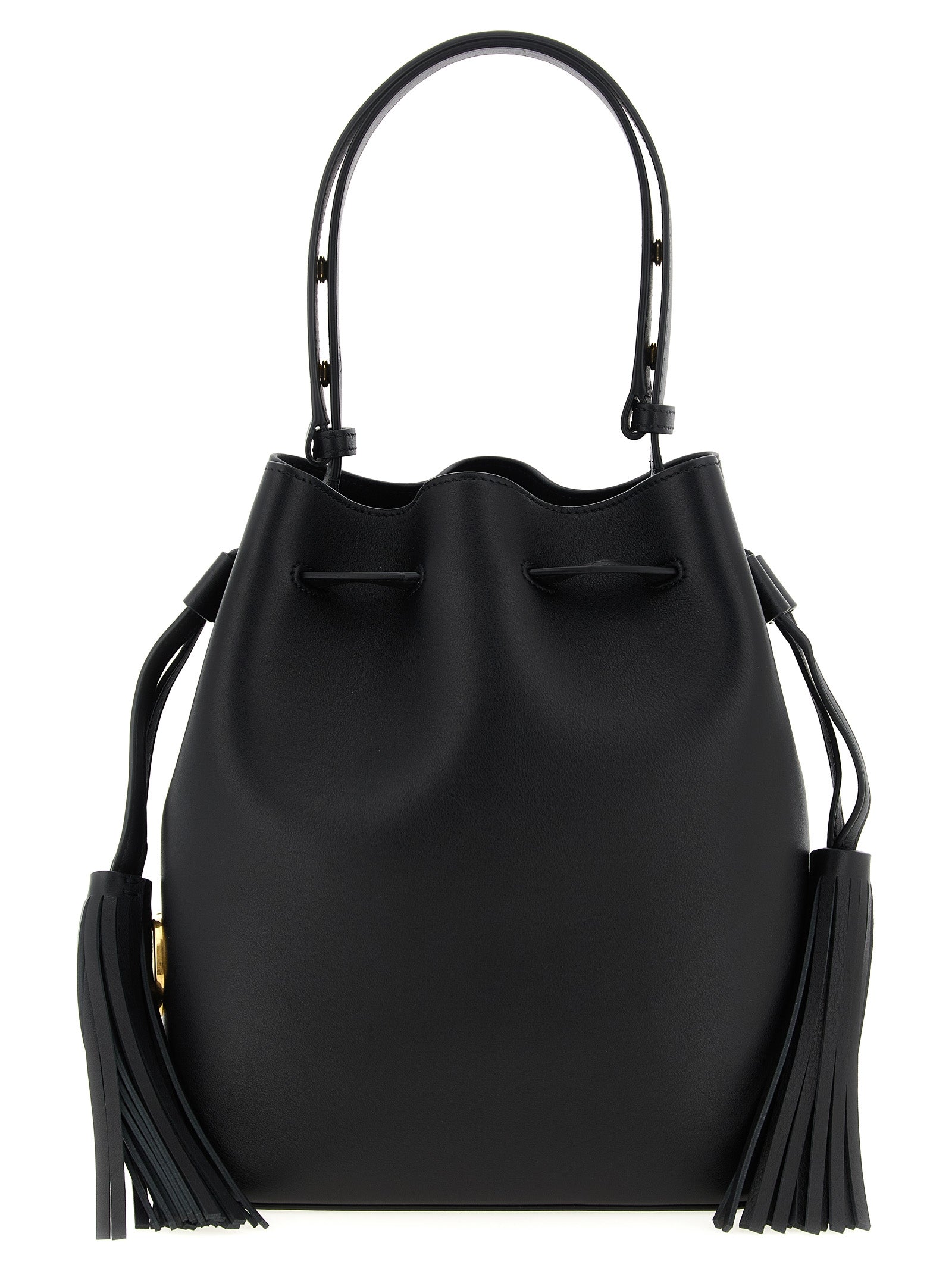 Valentino Garavani Black Calfskin Shoulder Bag Women