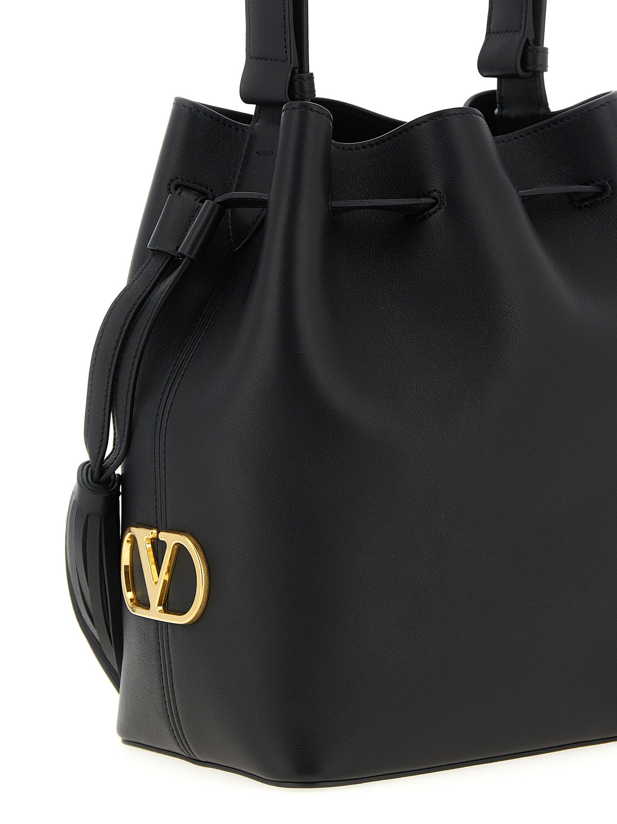 Valentino Garavani Black Calfskin Shoulder Bag Women