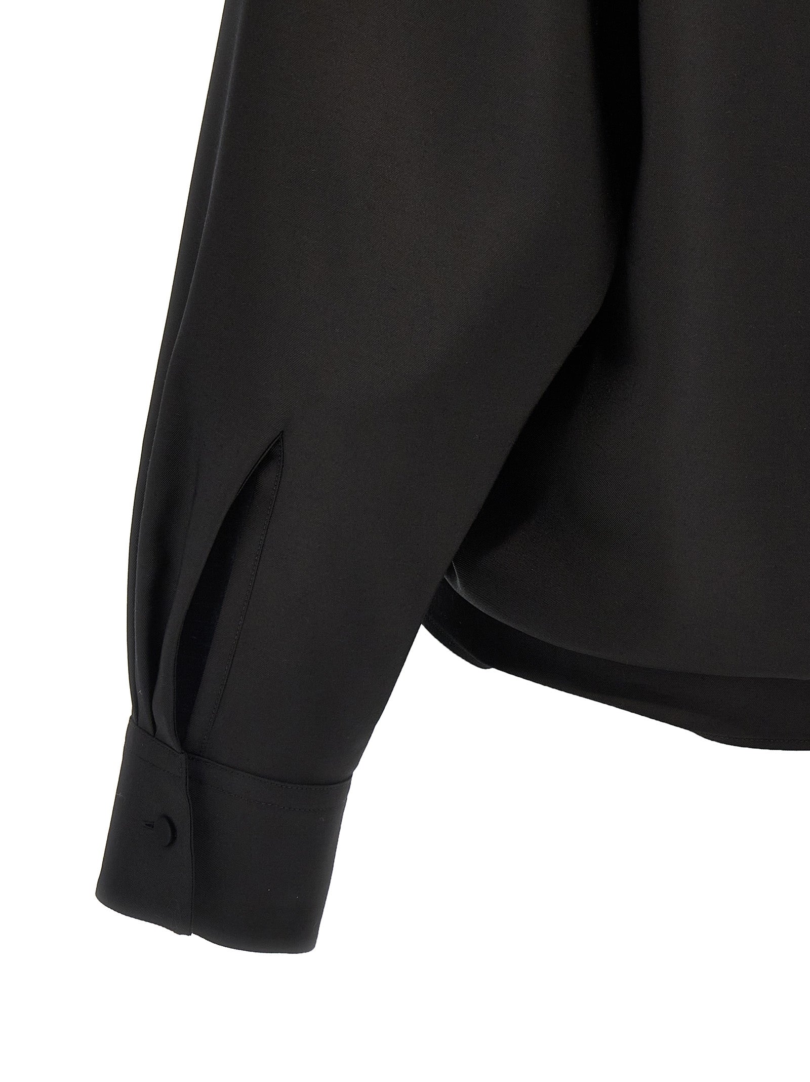 Valentino Garavani Black Wool Blouse