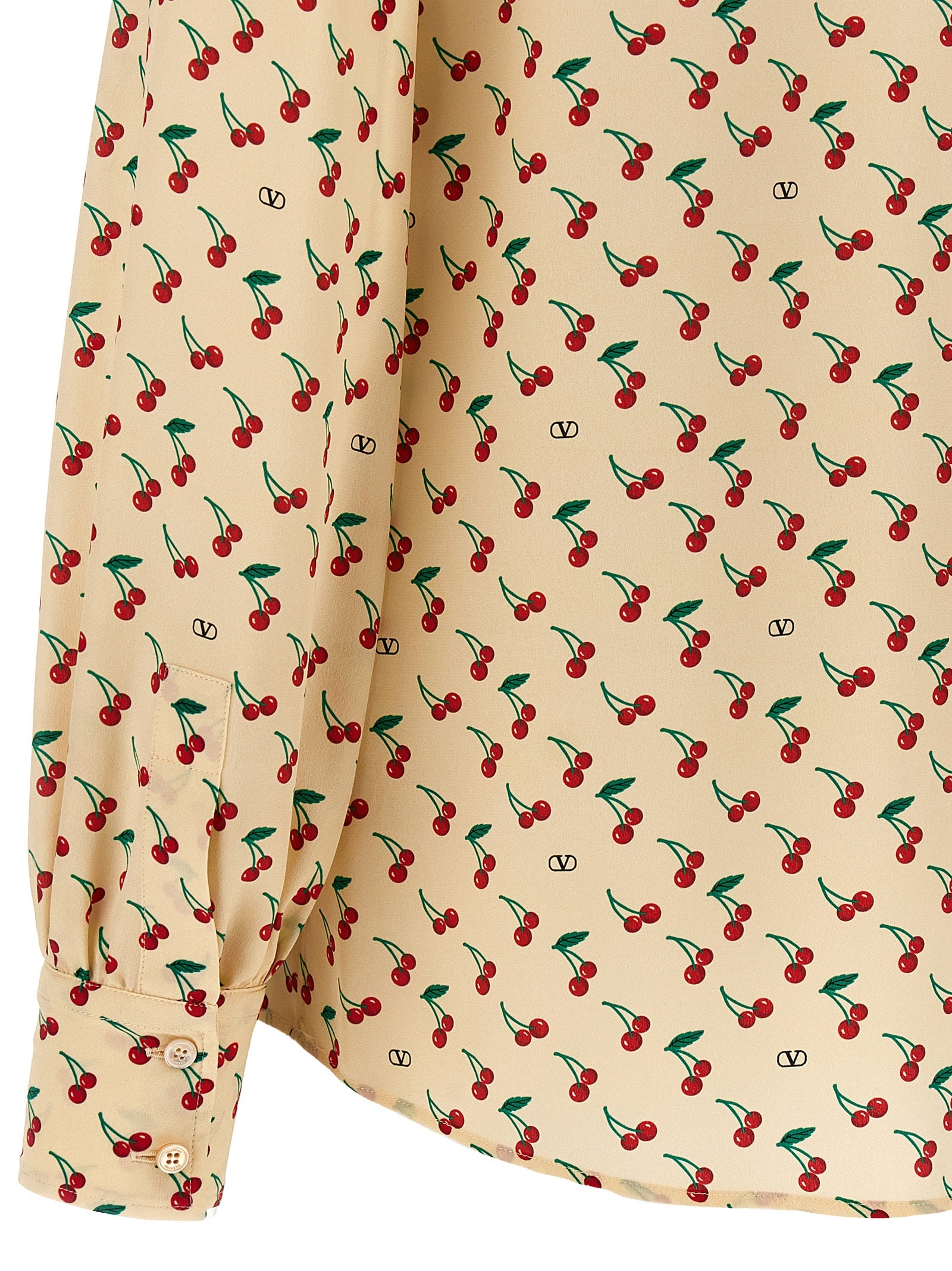 Valentino Garavani Cherryfic Silk Crepe de Chine Blouse