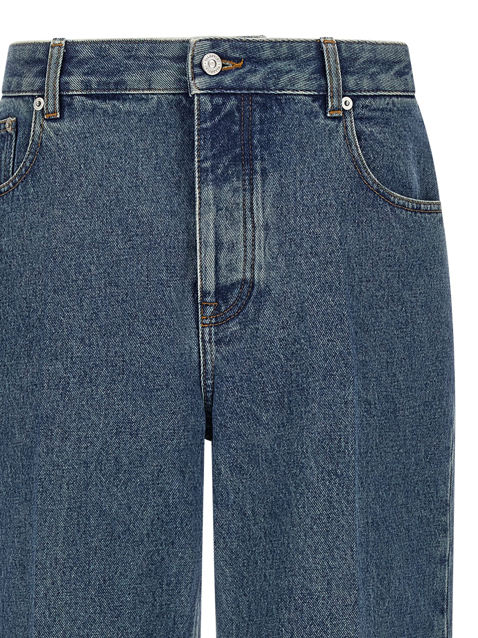 Valentino Garavani Boule Straight-Leg Cotton Jeans in Blue | Made in Italy
