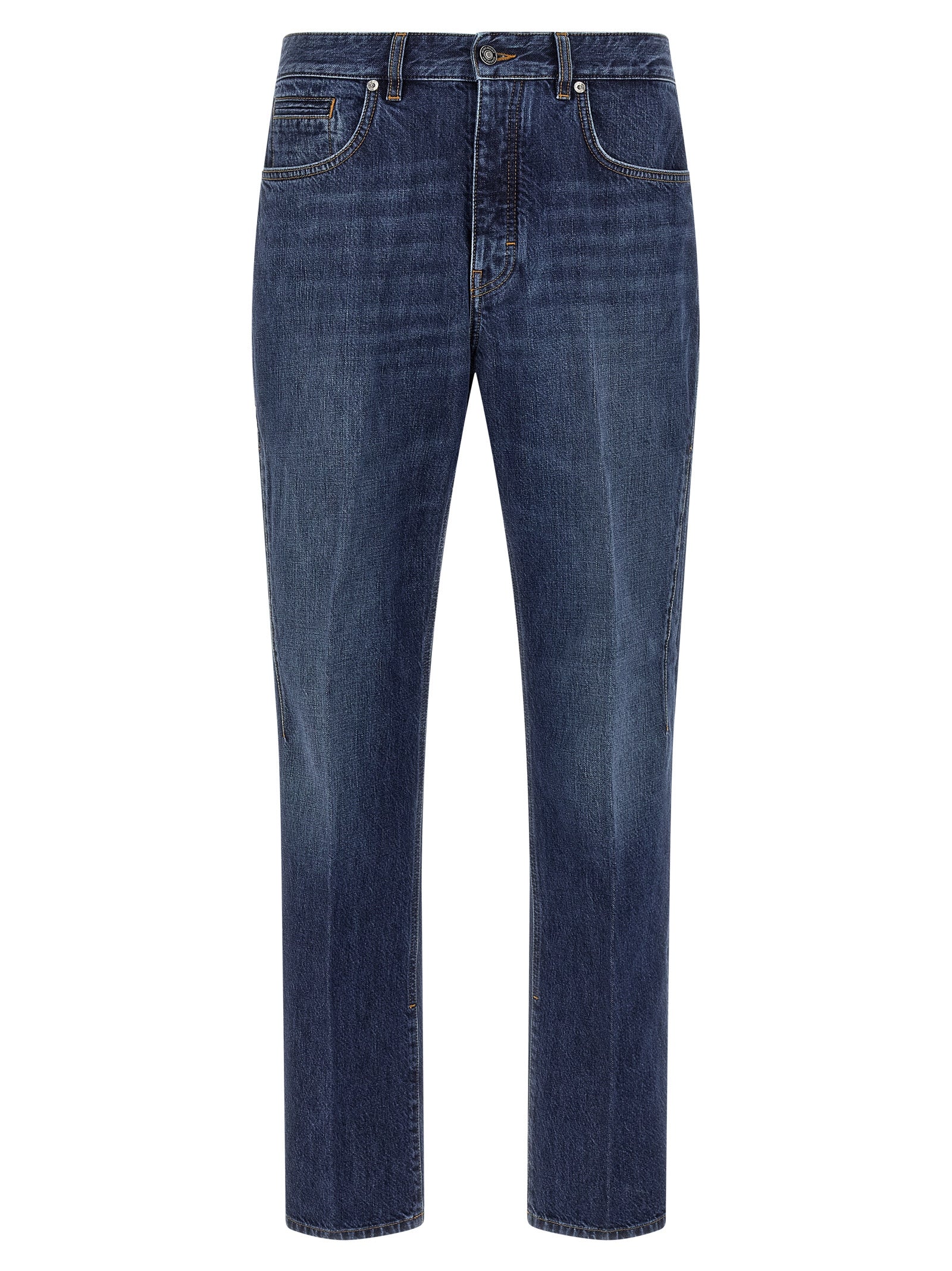 Givenchy Blue Cotton Straight-Leg Denim Jeans