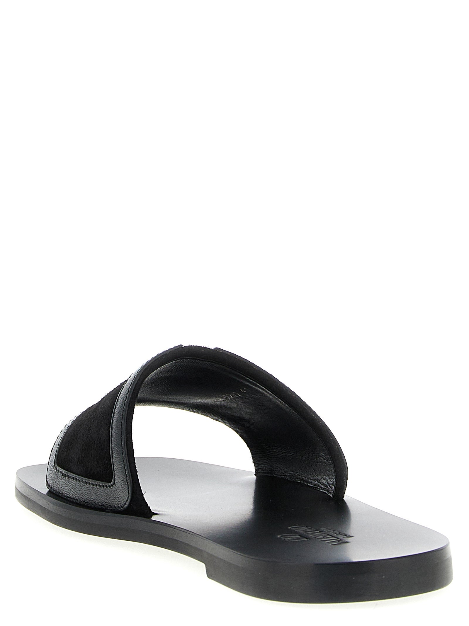 Valentino Garavani Viva Superstar Black Calfskin Slides