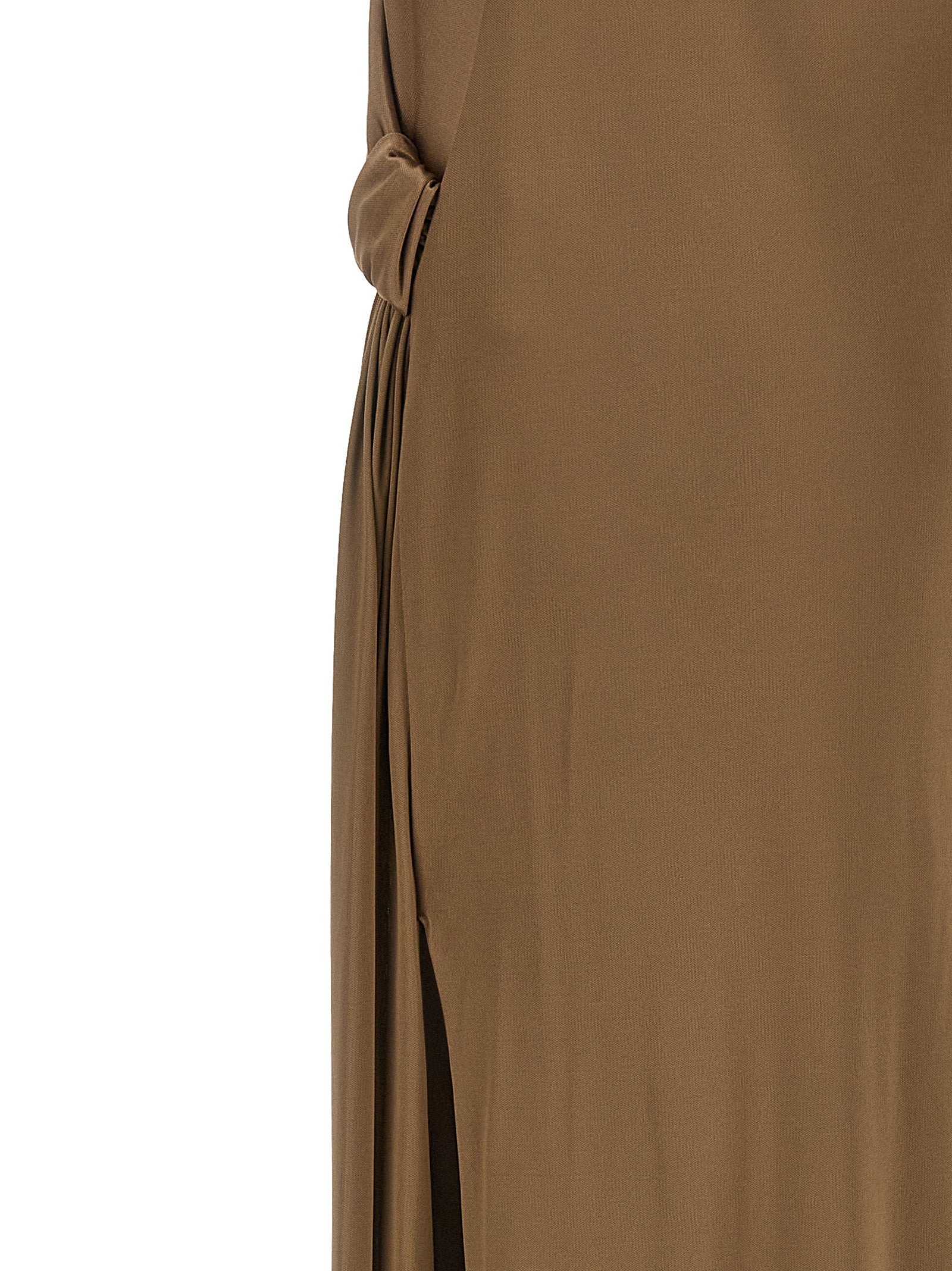 Beige Viscose Long Dress Elisabetta Franchi – Red Carpet