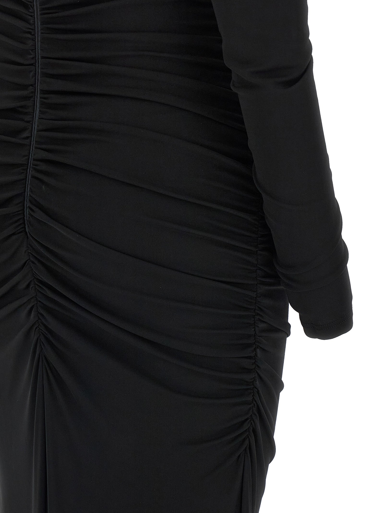 Elisabetta Franchi Black Viscose Long Dress