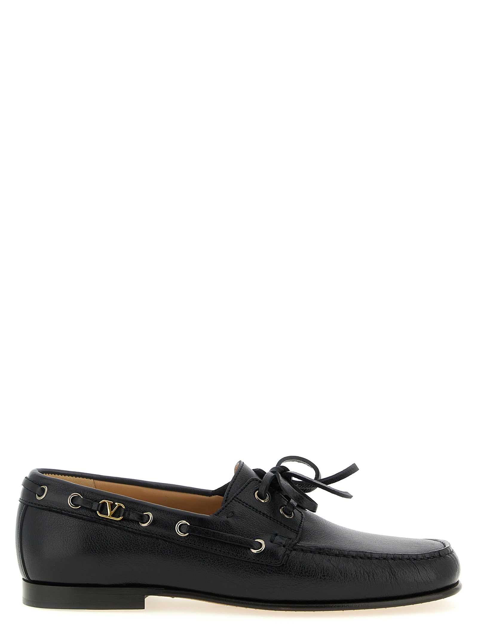 Valentino Garavani Palm Avenue Buffalo Leather Loafers in Black | Made in Italy