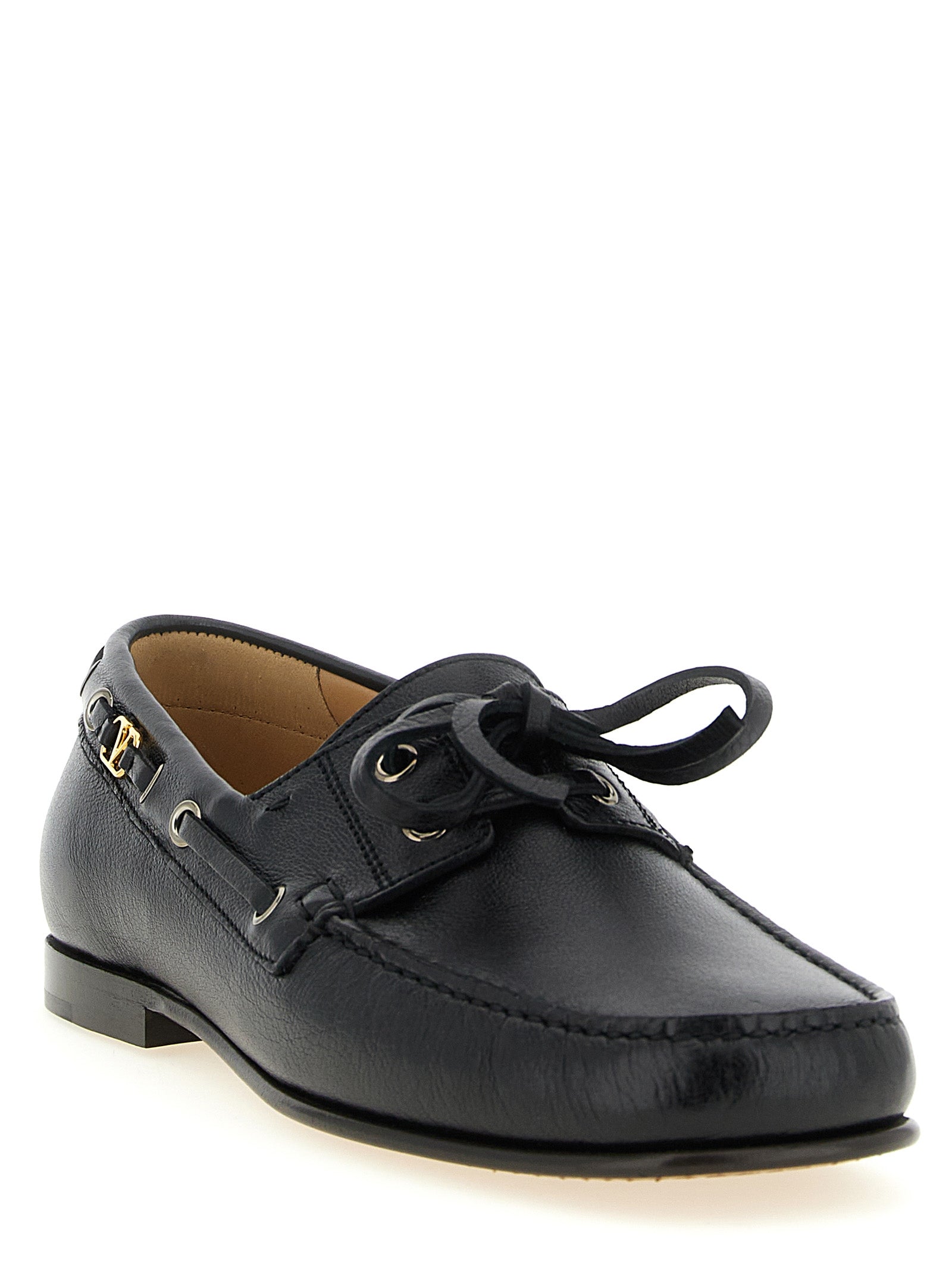Valentino Garavani Palm Avenue Buffalo Leather Loafers in Black | Made in Italy