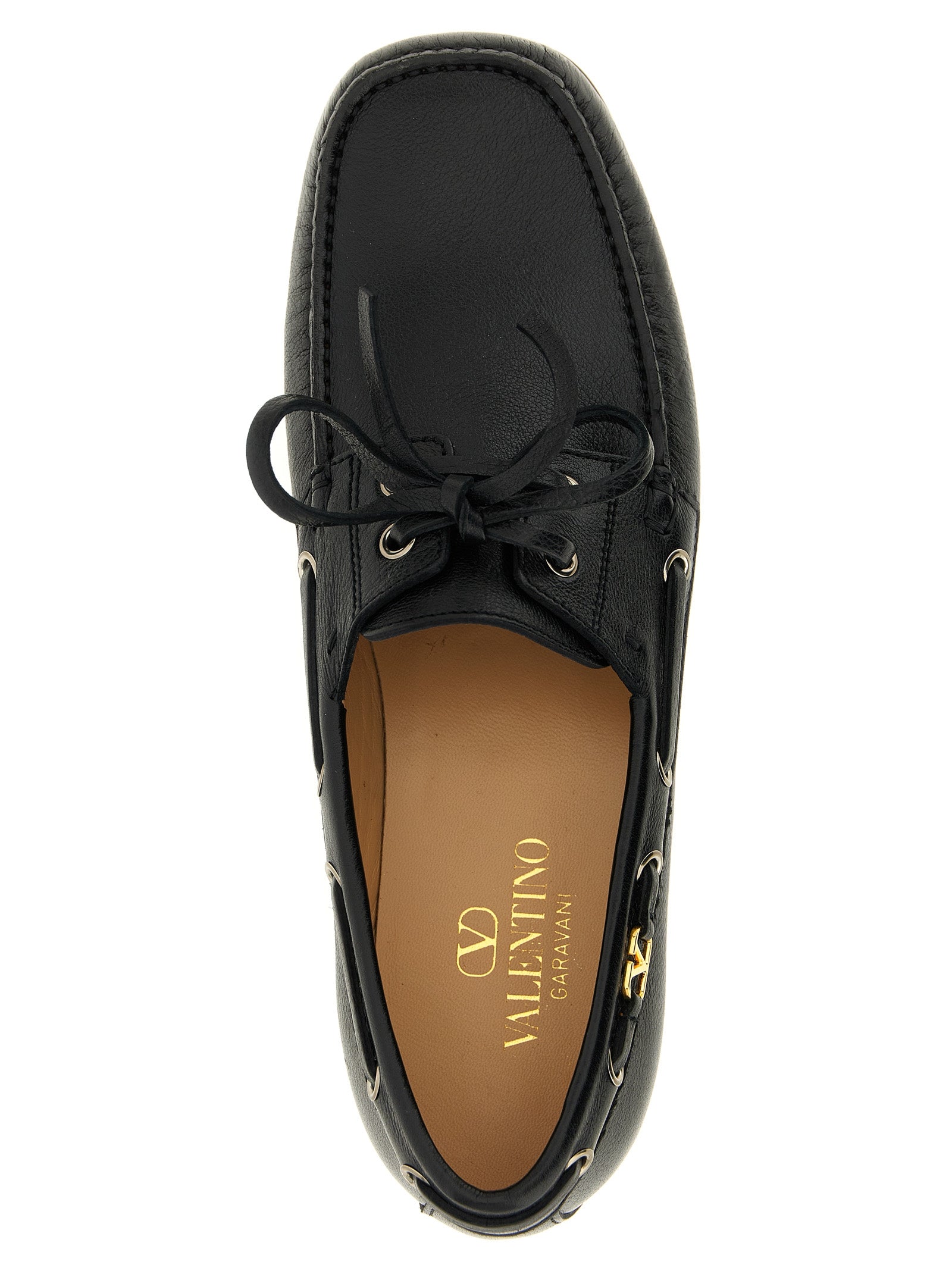 Valentino Garavani Palm Avenue Buffalo Leather Loafers in Black | Made in Italy