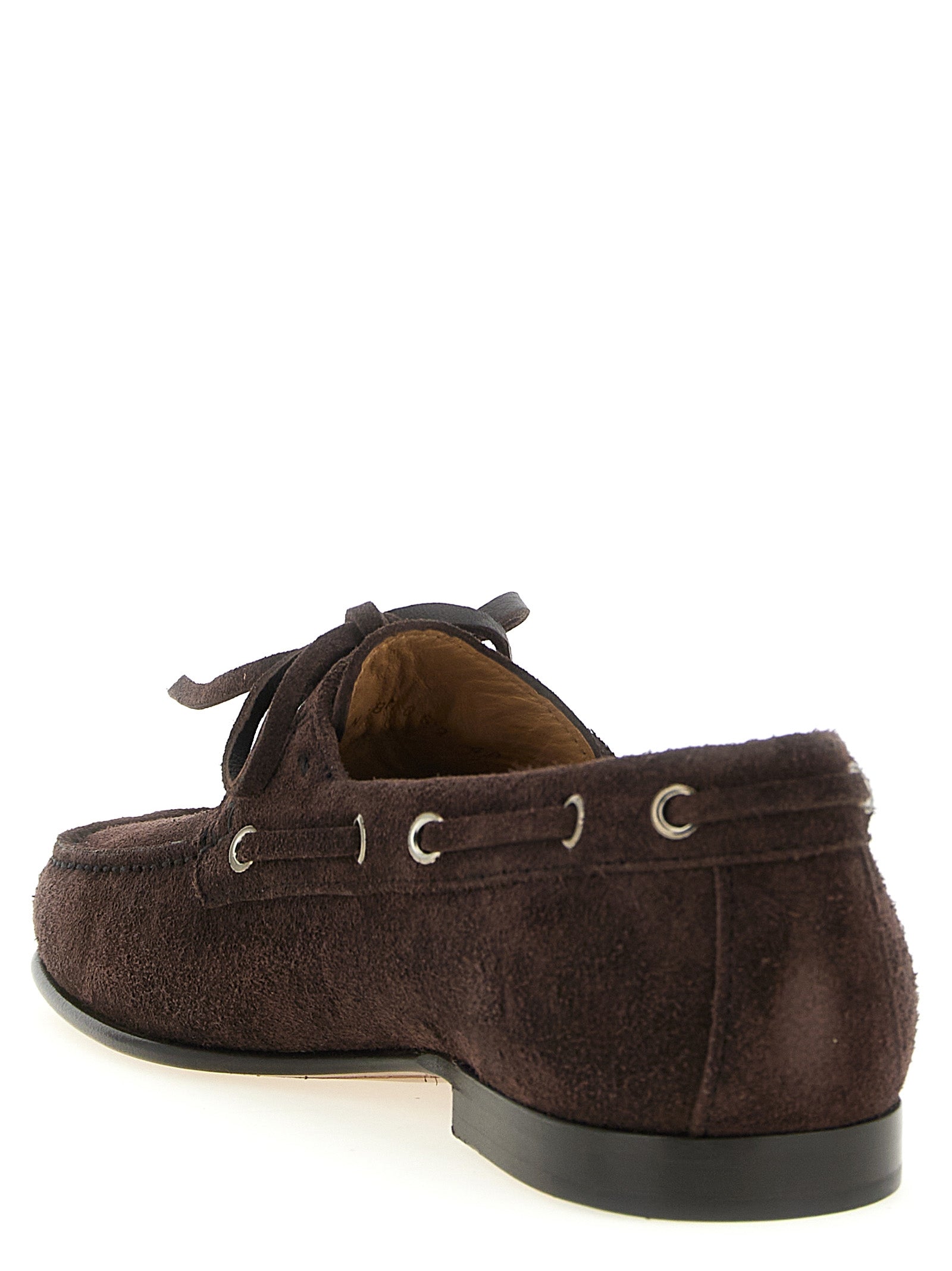 Valentino Garavani Palm Avenue Brown Suede Boat Shoe Loafers VLogo