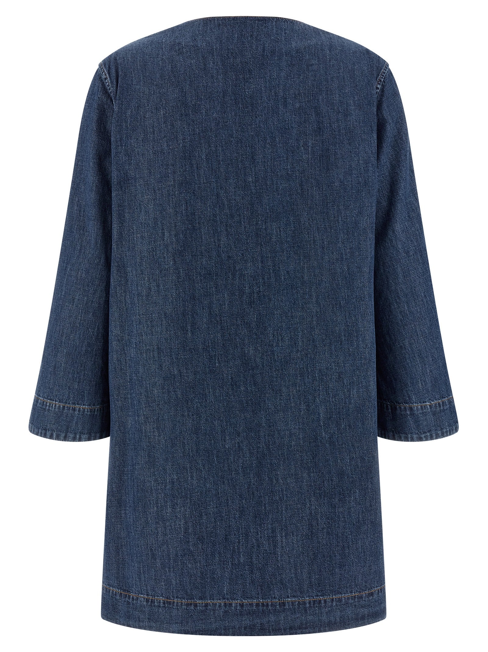 Valentino Garavani VGold Denim Mini Dress in Medium Blue