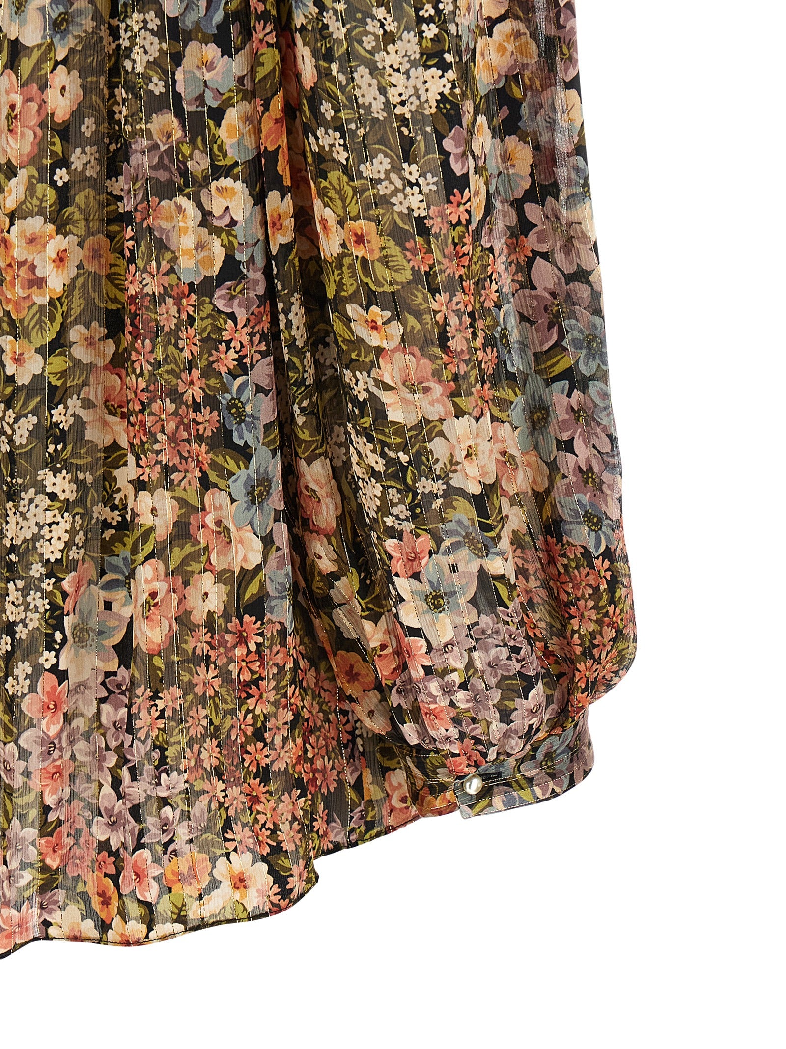 Valentino Garavani Après l'Hiver Fiorellini Silk Lamé Blouse in Multicolor