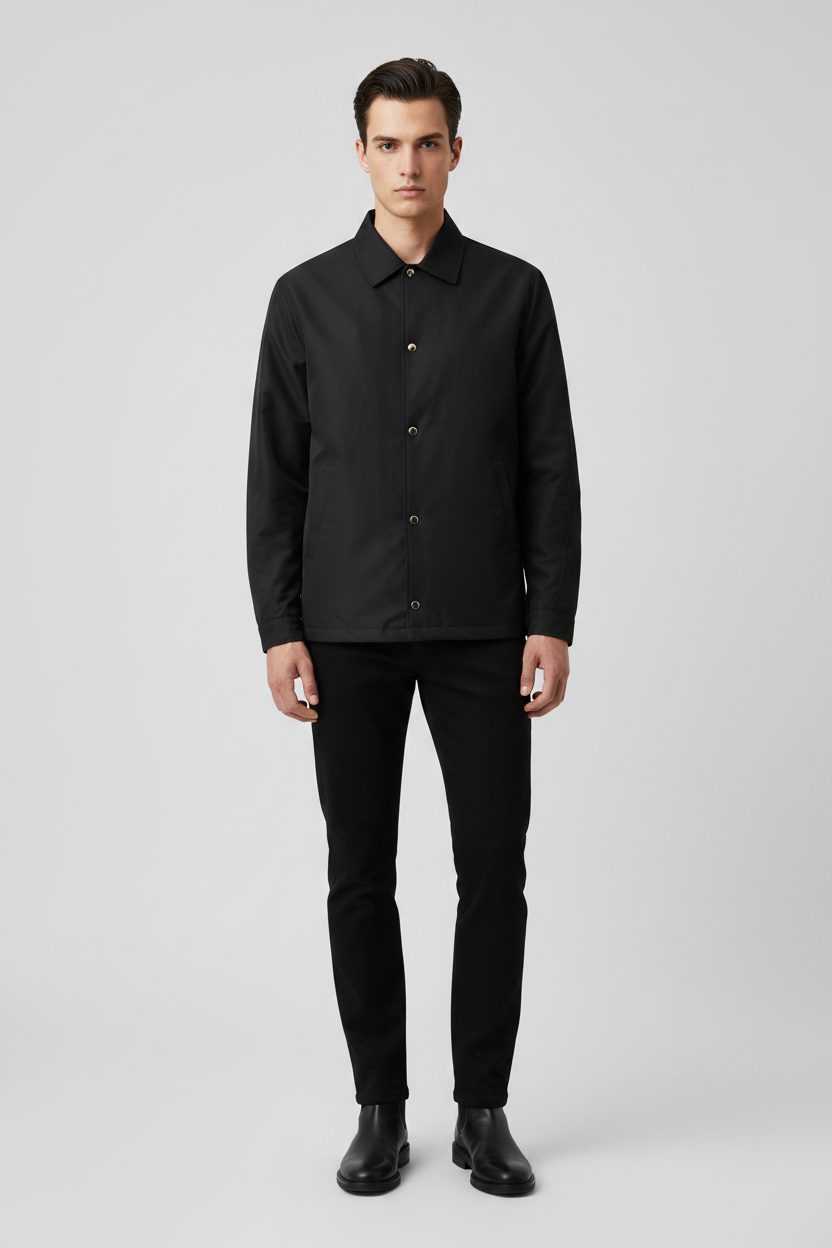 Givenchy Black Water-Repellent Polyfaille Jacket Couture Stitching