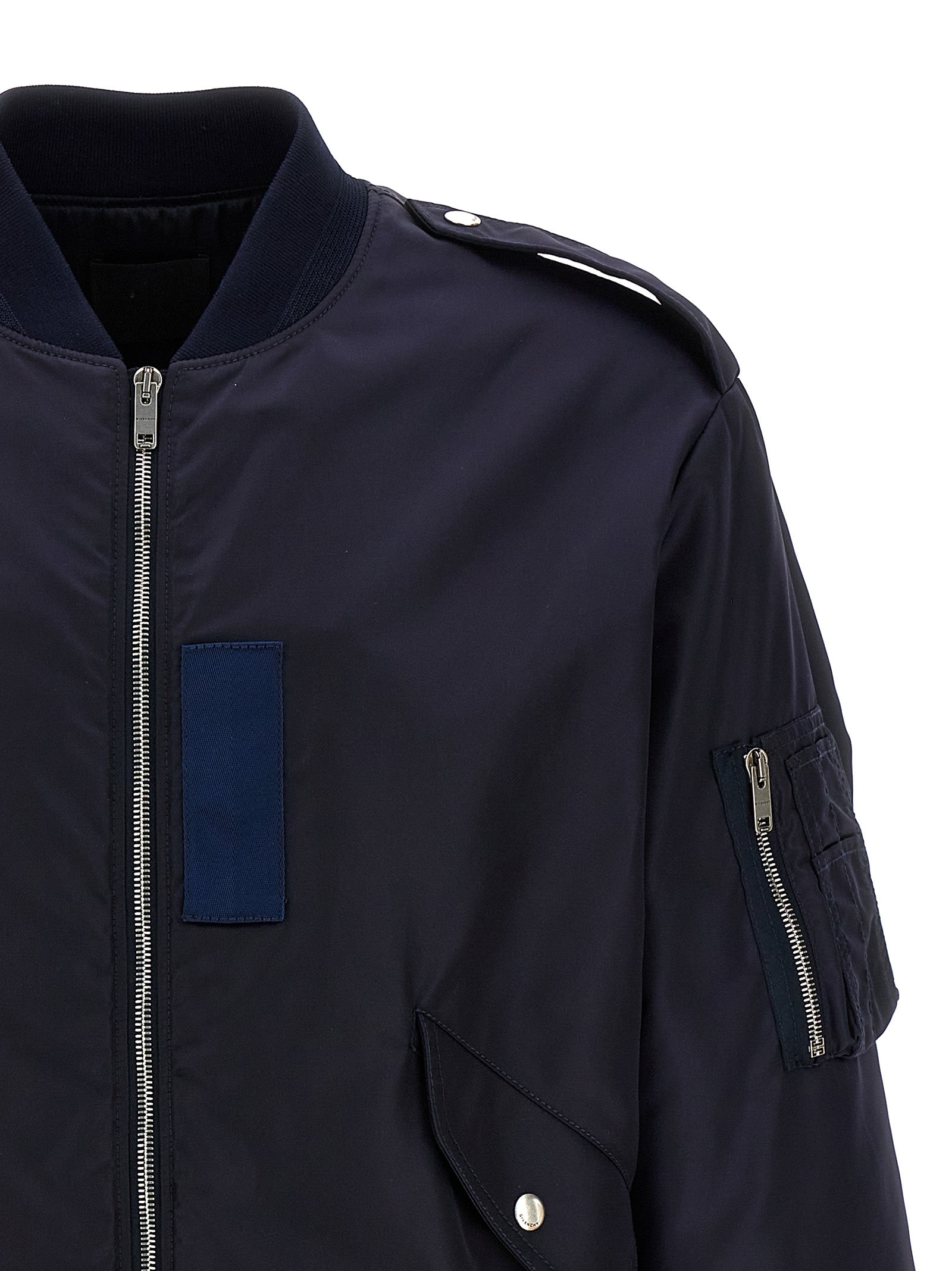 Givenchy Marine Blue Bomber Jacket