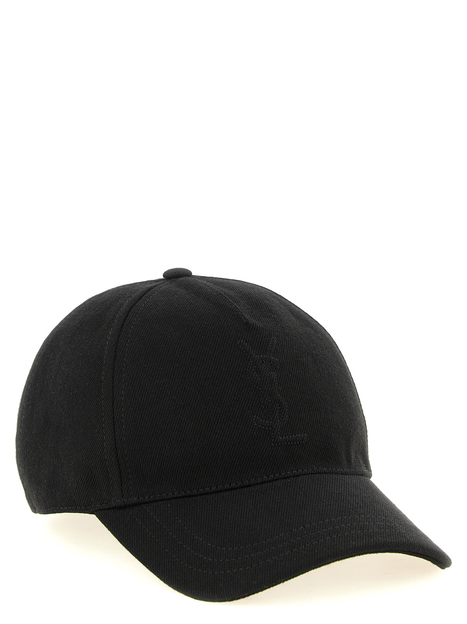Saint Laurent Black Cotton Cap (Baseball Hat)