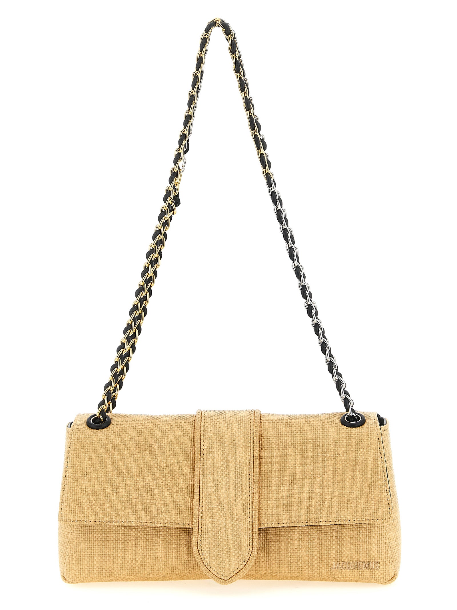 Jacquemus Le Bambino Chaîne Shoulder Bag — Beige Raffia-Effect | Women