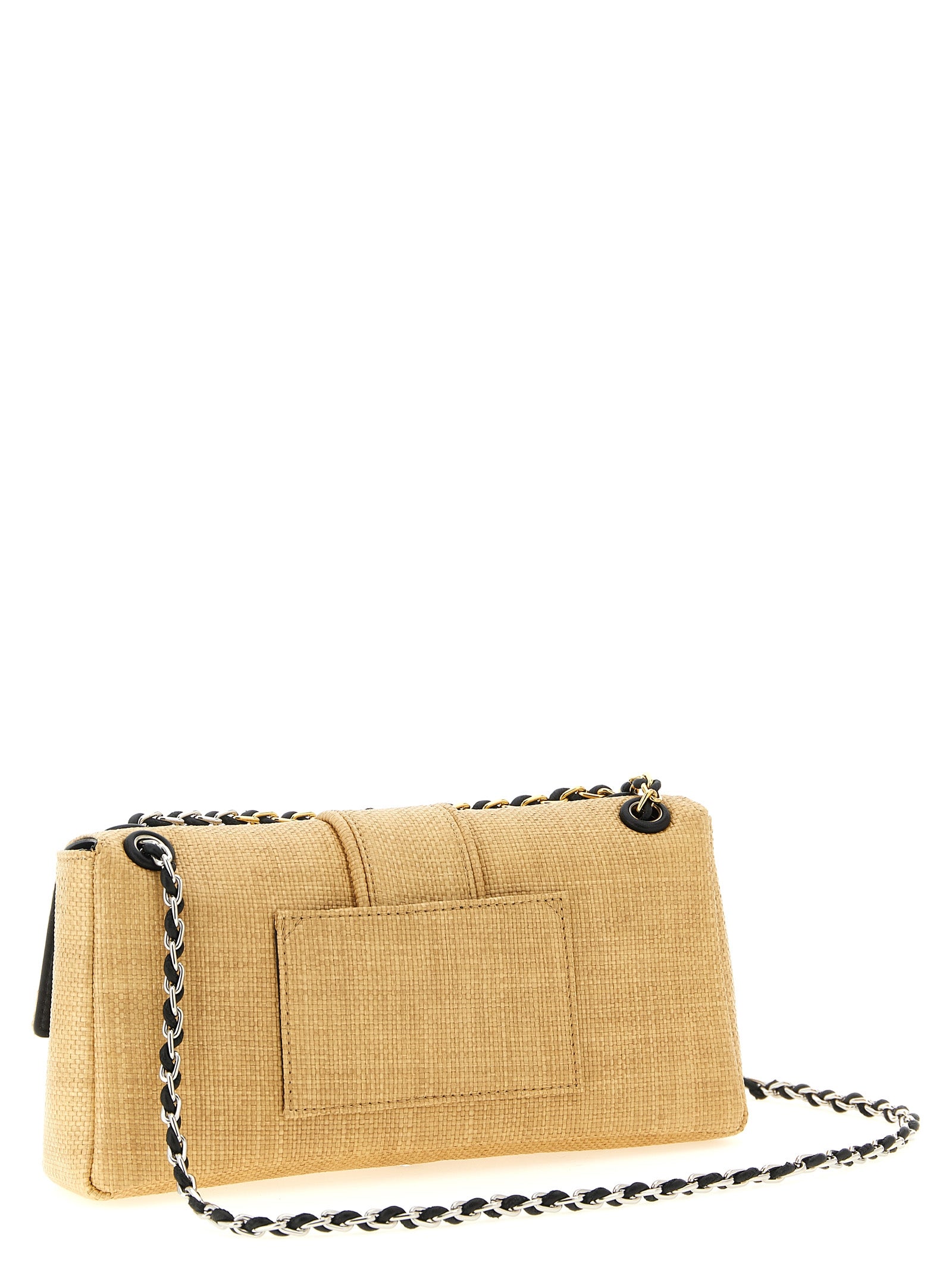 Jacquemus Le Bambino Chaîne Shoulder Bag — Beige Raffia-Effect | Women