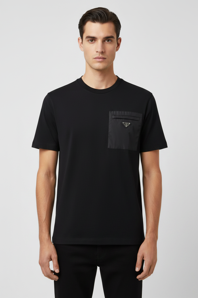Black Cotton T-Shirt