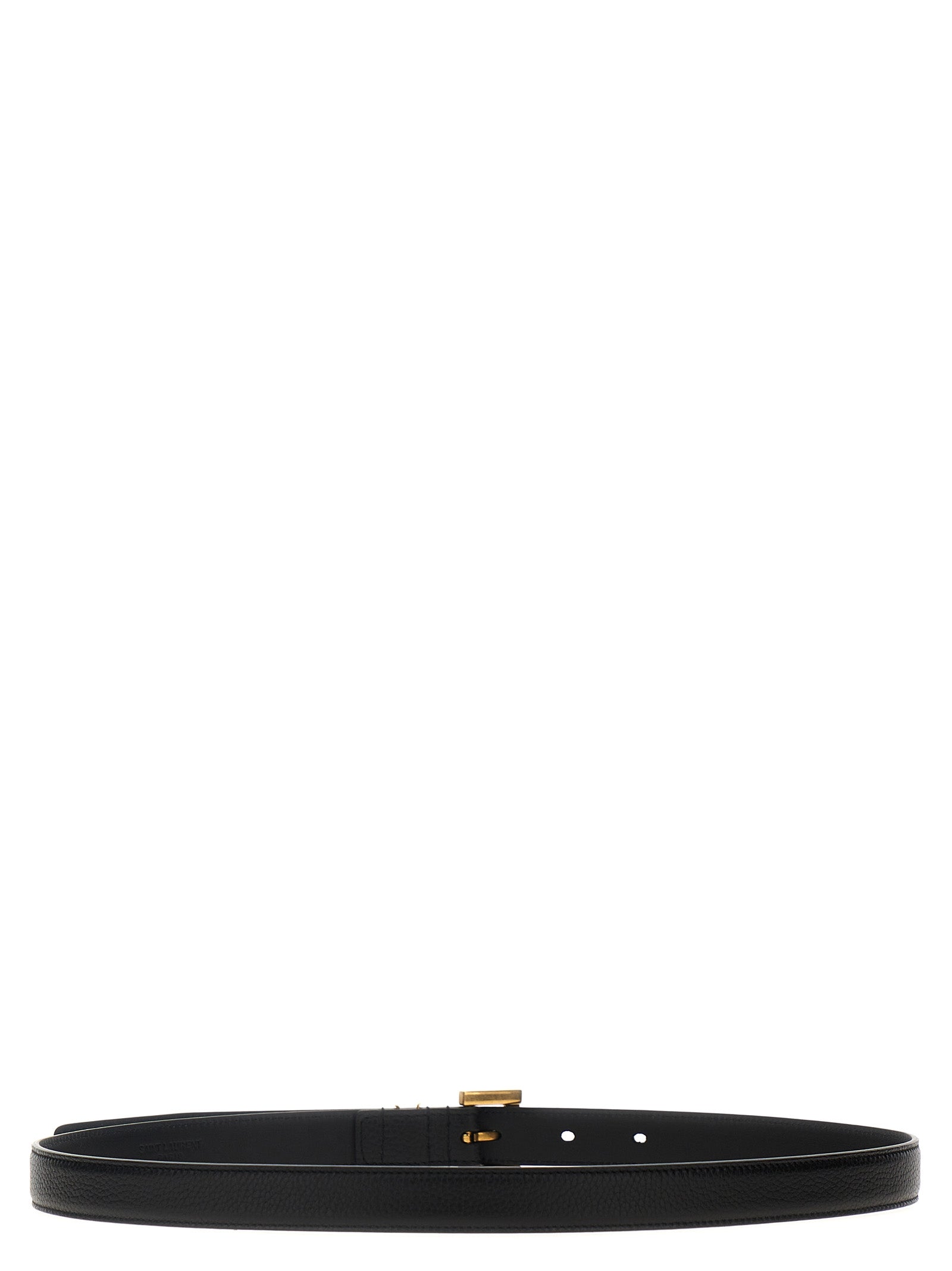 Black Calfskin Regular Belt by Saint Laurent
