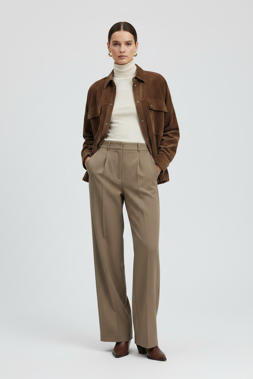 Brunello Cucinelli Brown Corduroy Viscose Shirt AW26