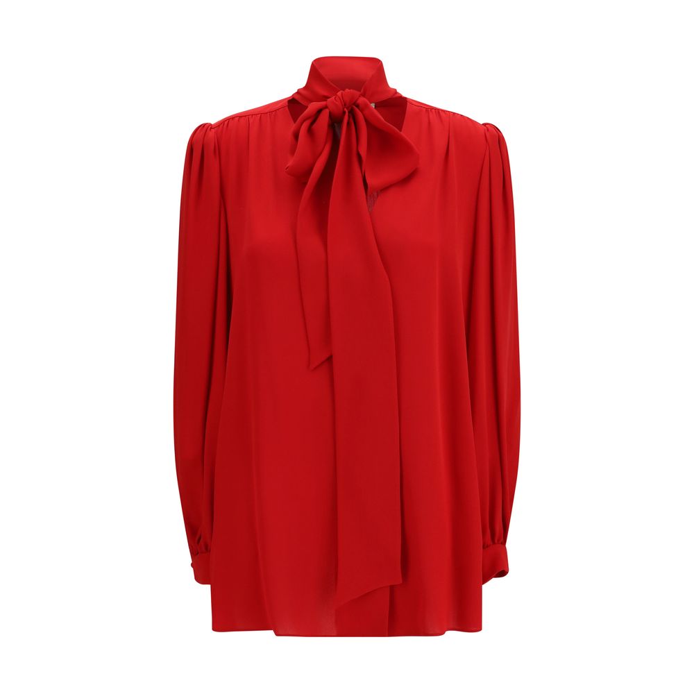 Valentino Garavani Red Silk Blouse