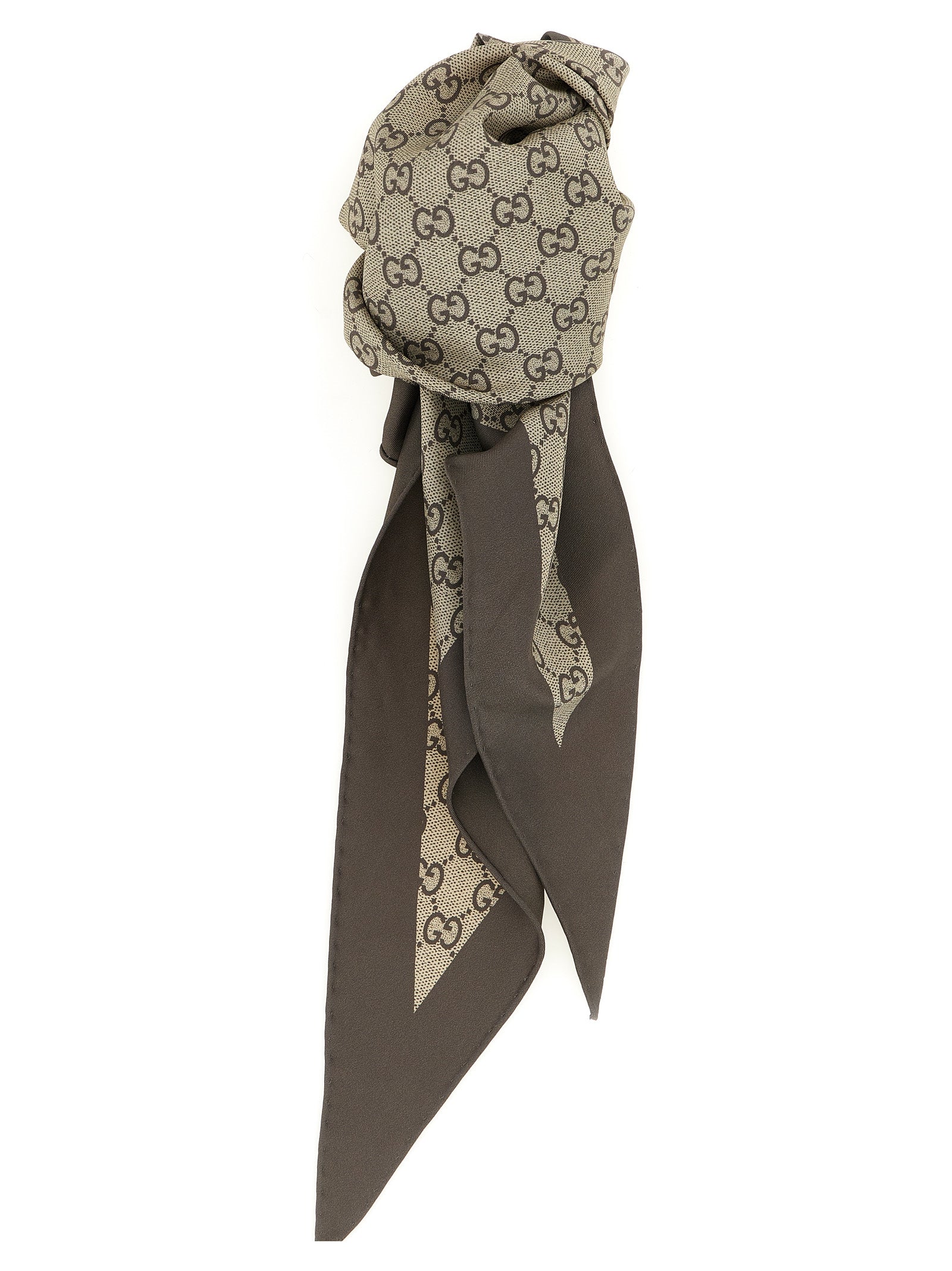 Beige Silk Foulard