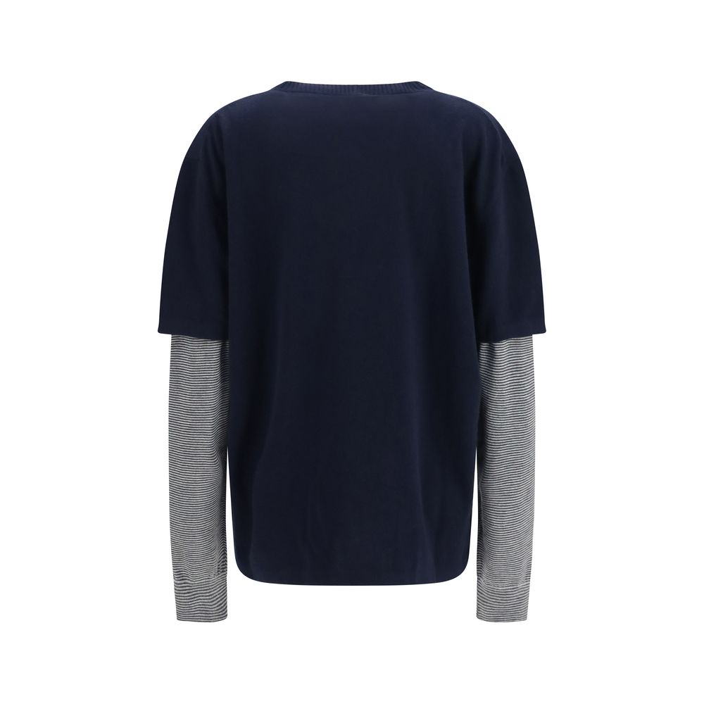 Long-sleeve layered Sweater by Miu Miu