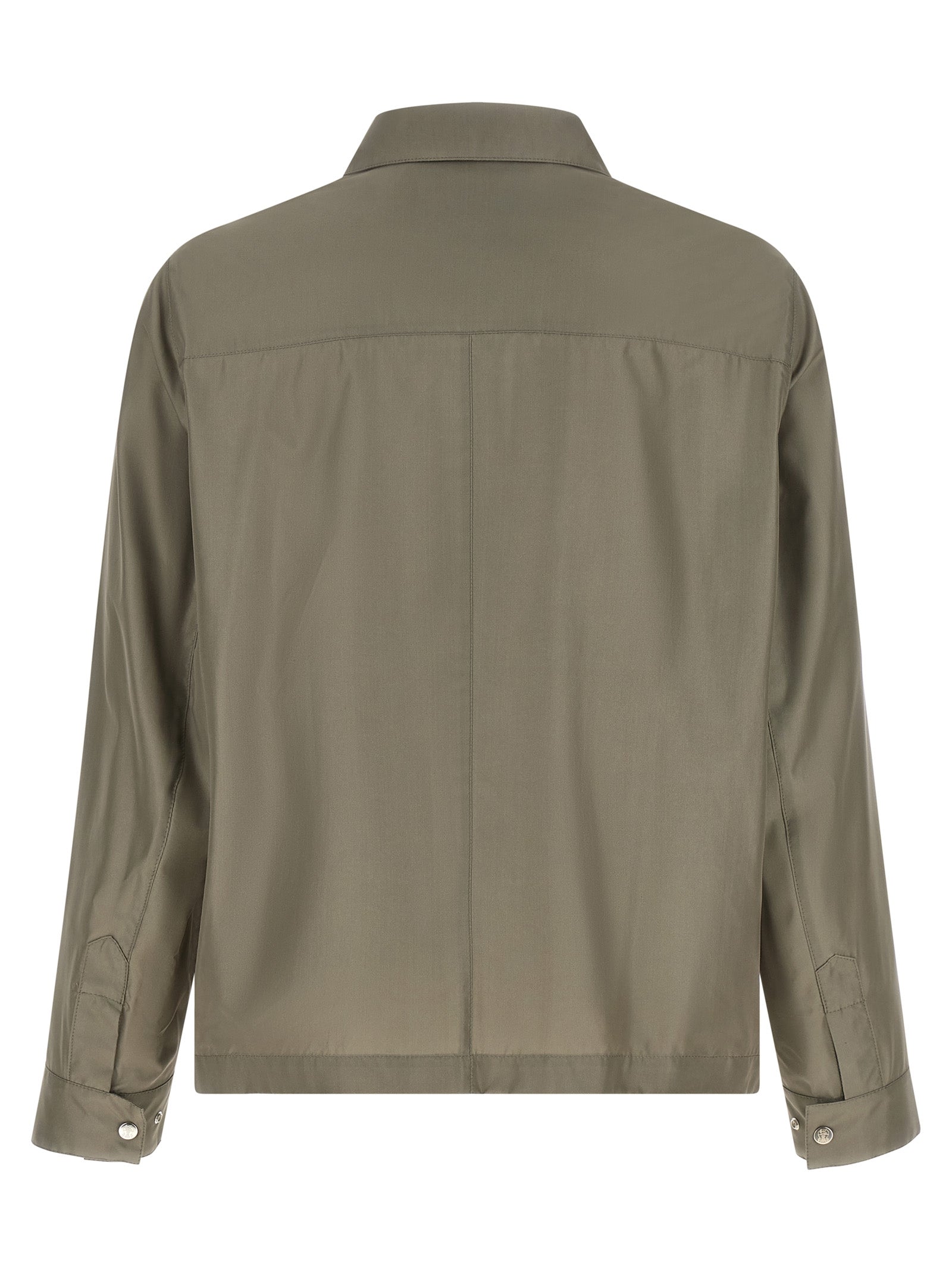 Brunello Cucinelli Bicolor Silk Full-Length Jacket