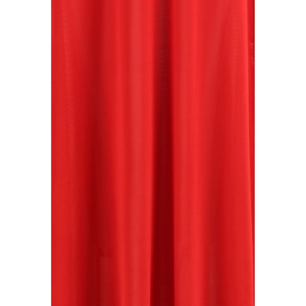 Fendi Red Silk Slip Dress with Deep V-Neck & Slim Shoulder Straps