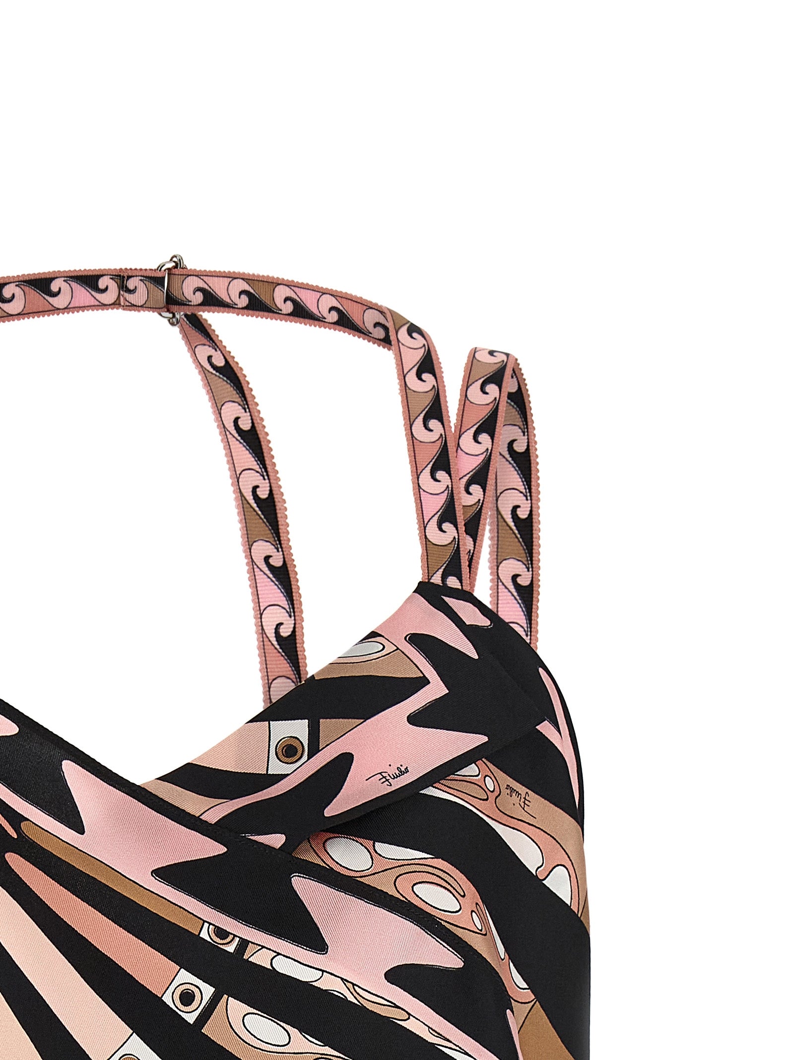 Emilio Pucci Soleil Print Silk Twill Scarf Top — Pink Multicolor | Women