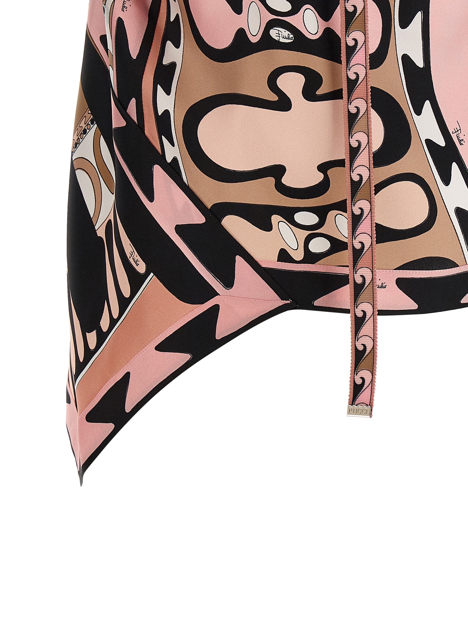 Emilio Pucci Soleil Print Silk Twill Scarf Top — Pink Multicolor | Women