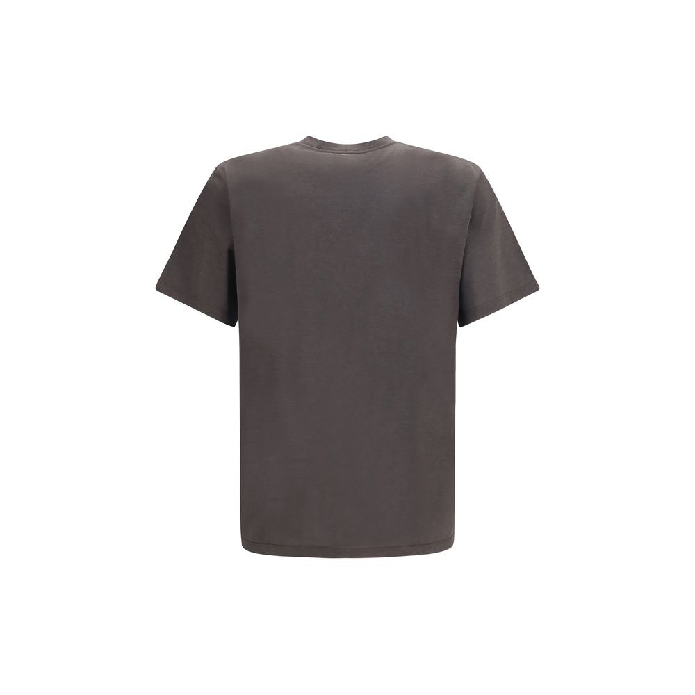 Saint Laurent Cassandre Silk-Cotton T-Shirt — Brown | Men