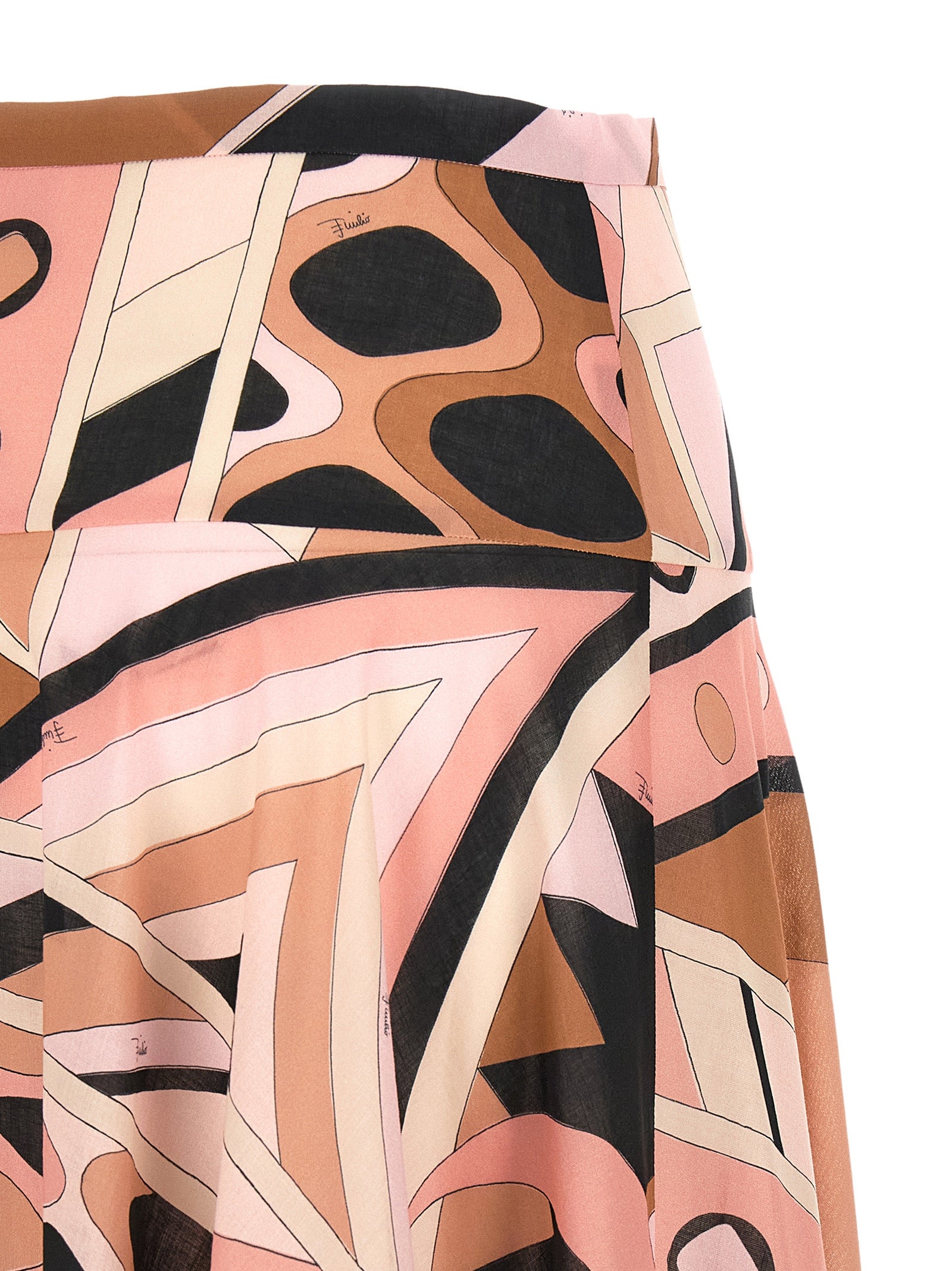 Emilio Pucci Vivara Print Cotton Muslin Mini Skirt — Pink Multicolor | Women