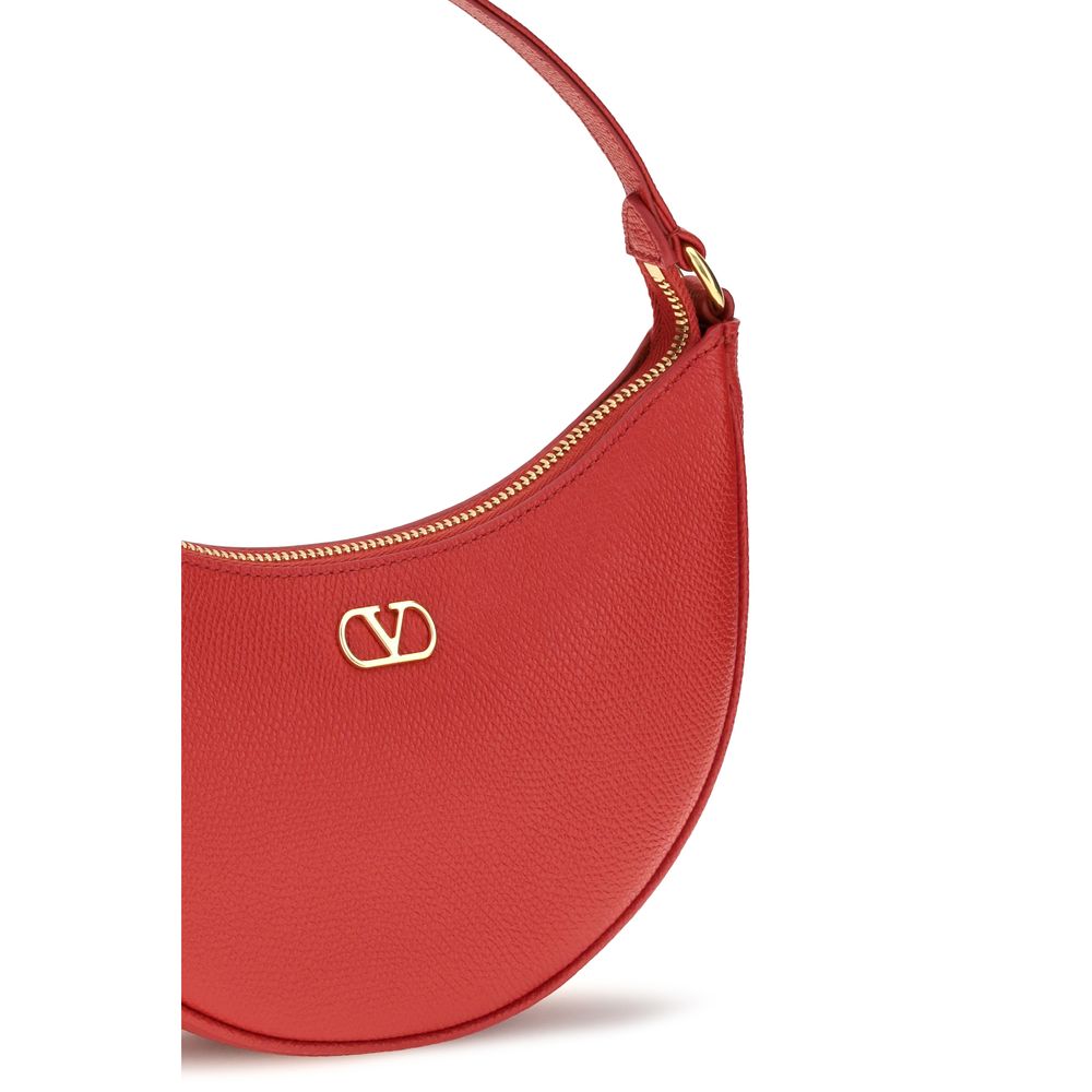 Valentino Garavani Red Calf Leather Bos Taurus Shoulder Bag