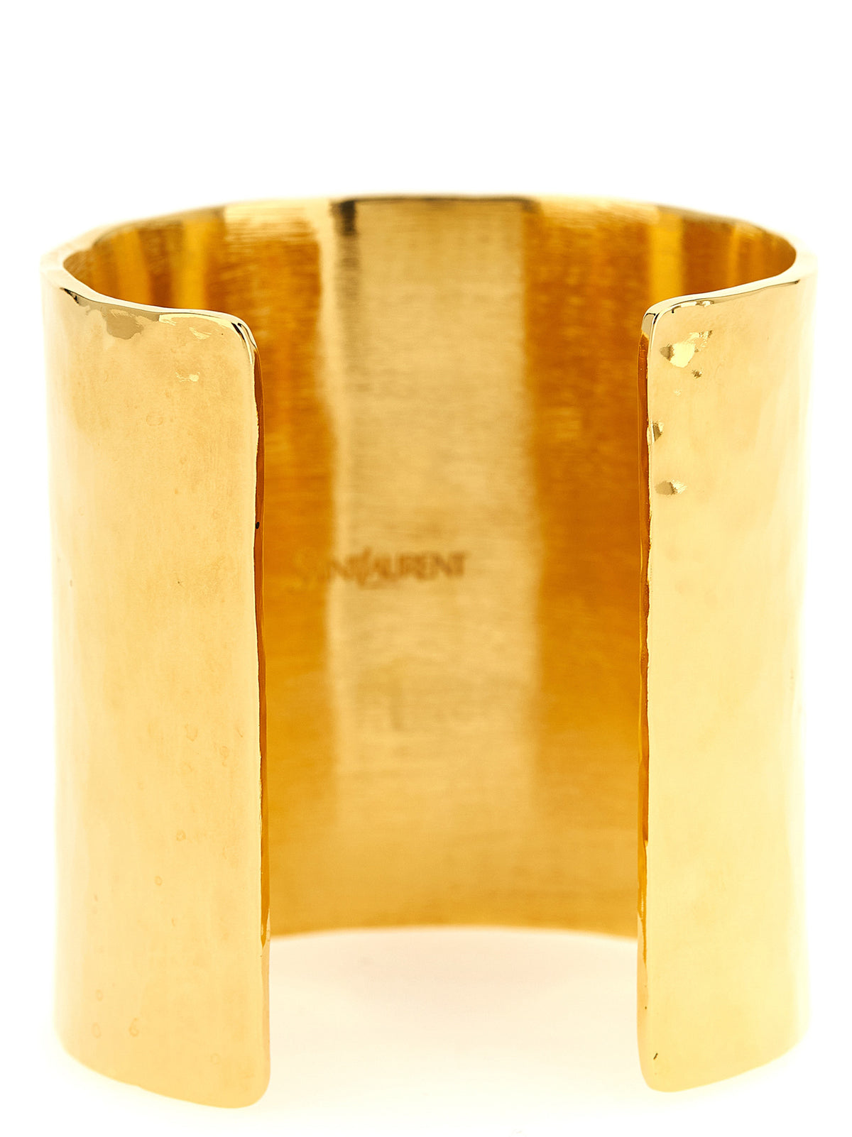 Saint Laurent Cassandre Brass Cuff Bracelet in Gold | Made in Italy