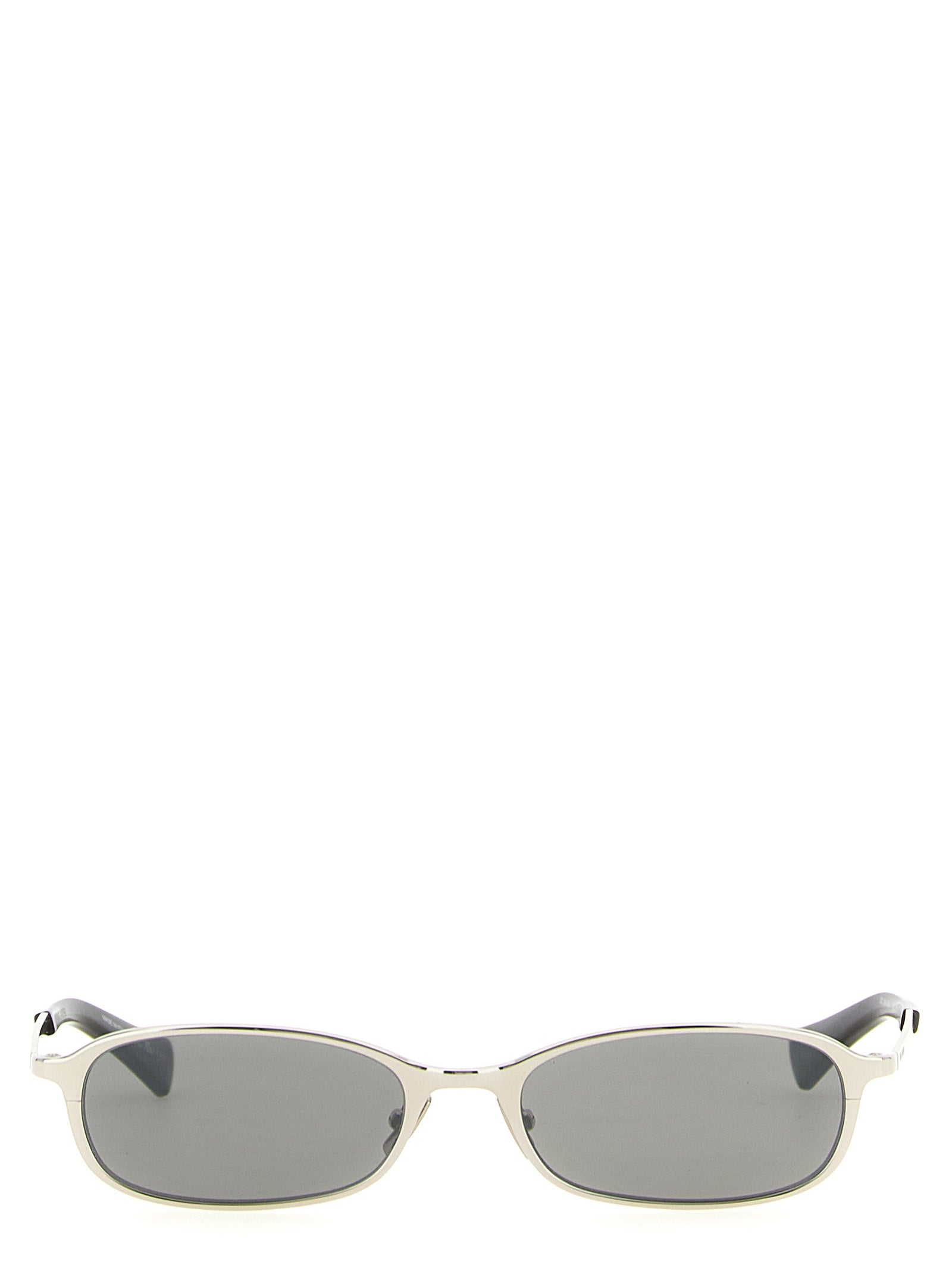 Saint Laurent SL 934 Mia Gray Acetate Oval Sunglasses Engraved Logo Women