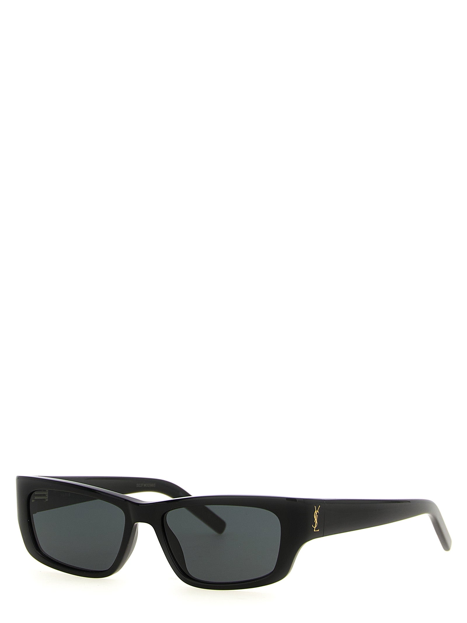 Saint Laurent SL M182 Jazz Black Acetate Cat-Eye Sunglasses Cassandre Gold