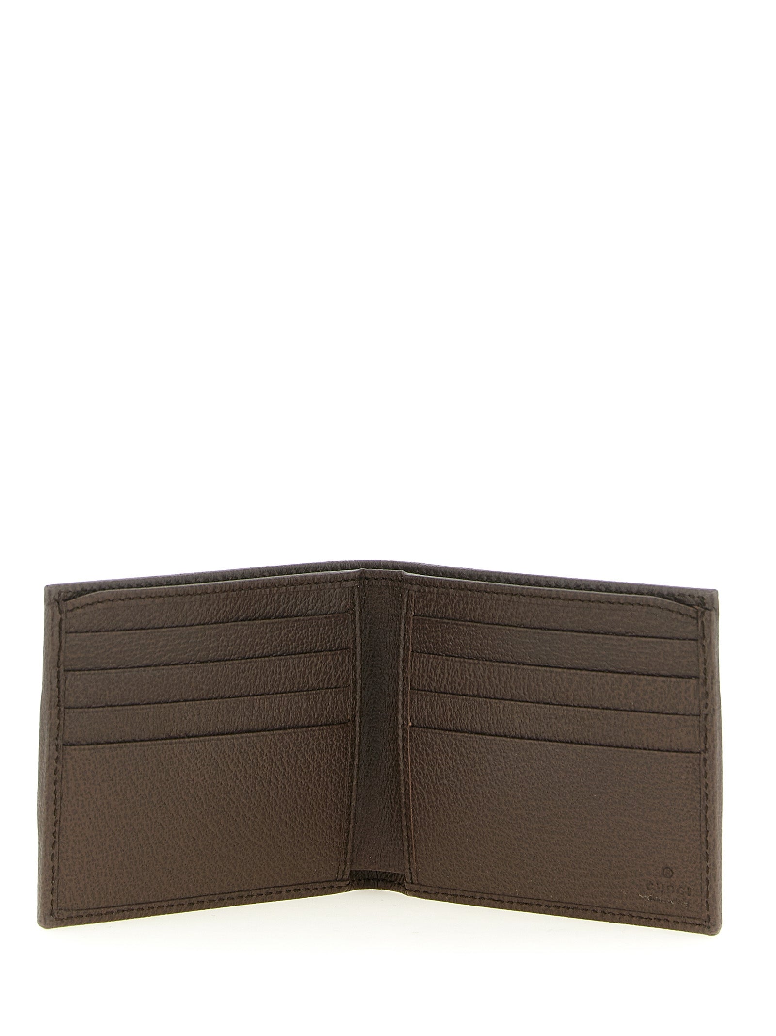 Gucci Ophidia Beige GG Monogram Bifold Wallet Nastro Web Gold Men