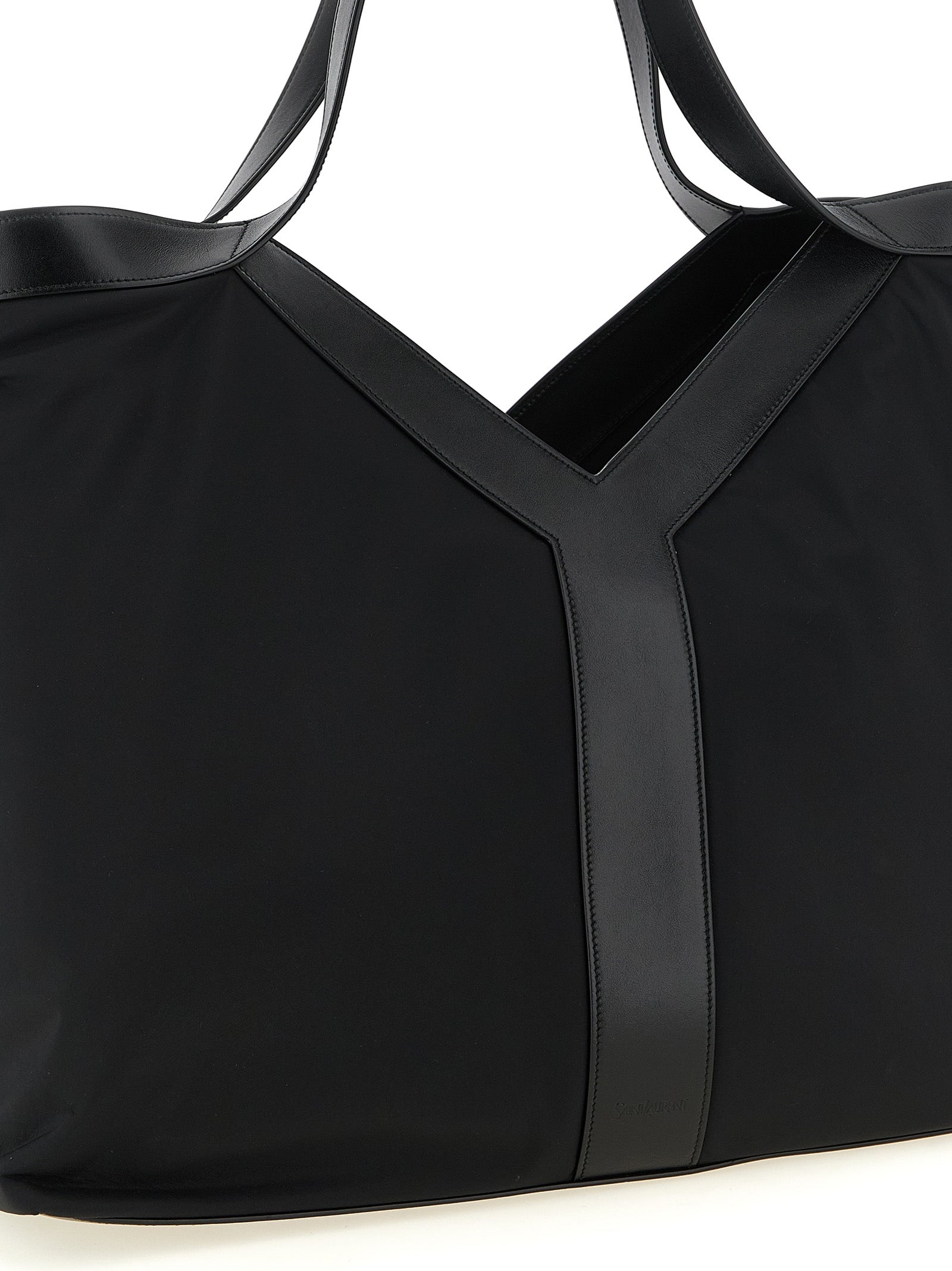 Saint Laurent Y Large Black Calfskin Tote Bag Econyl Men