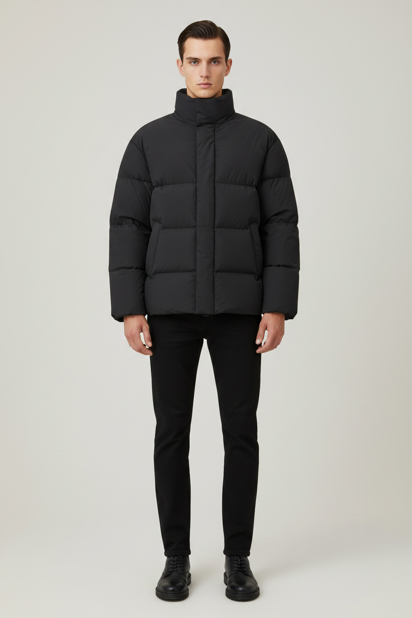 Saint Laurent Black Quilted Polyester Padded Down Jacket Men