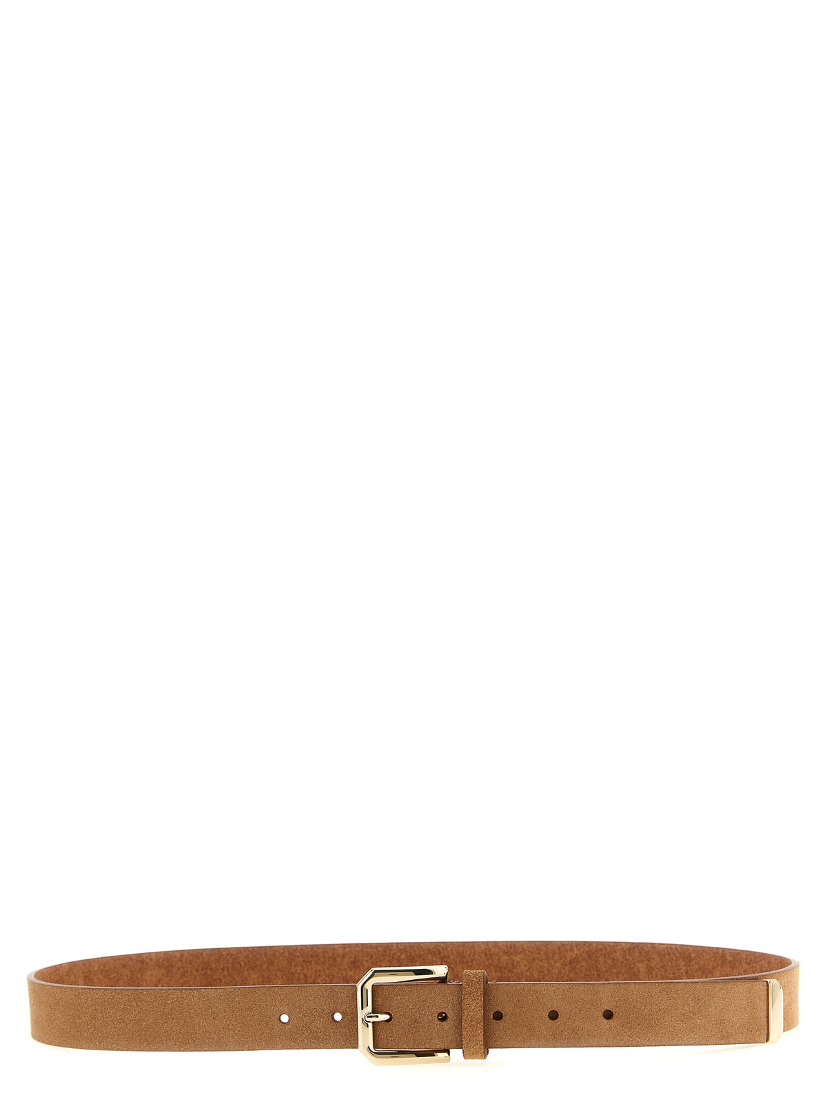 Brunello Cucinelli Brown Bull Leather Belt – Gold Buckle