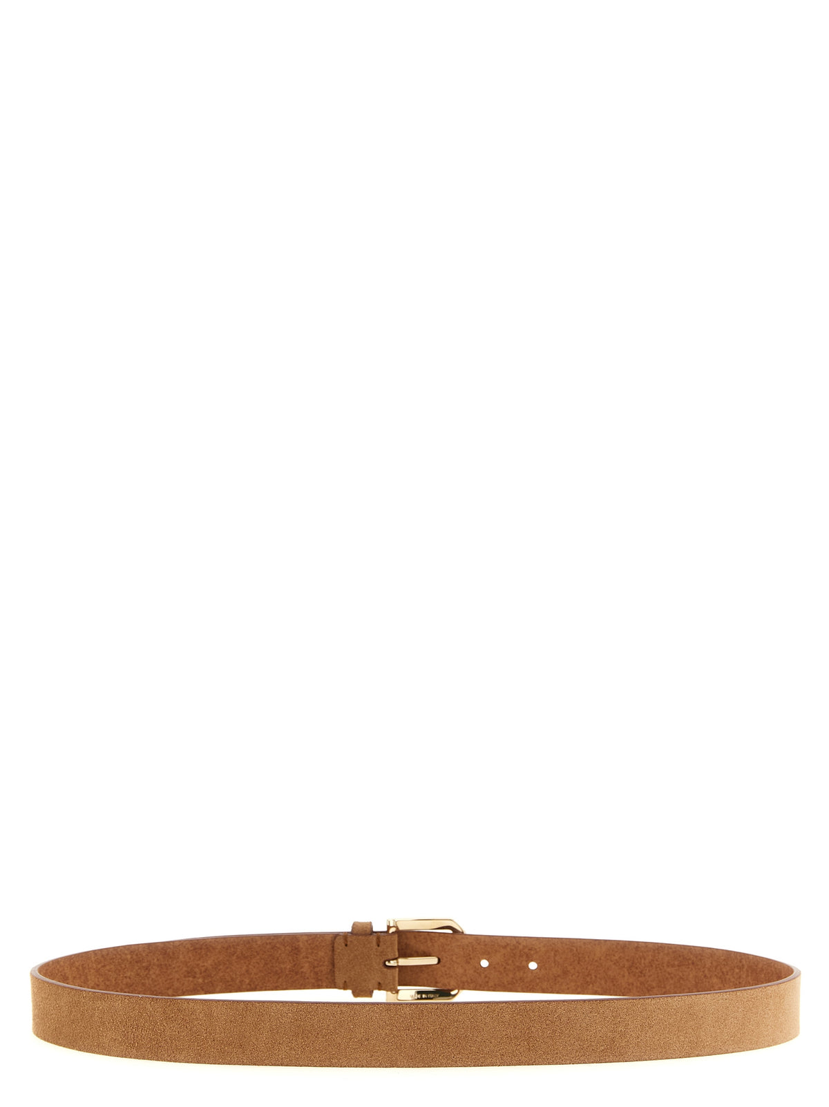 Brunello Cucinelli Brown Bull Leather Belt – Gold Buckle