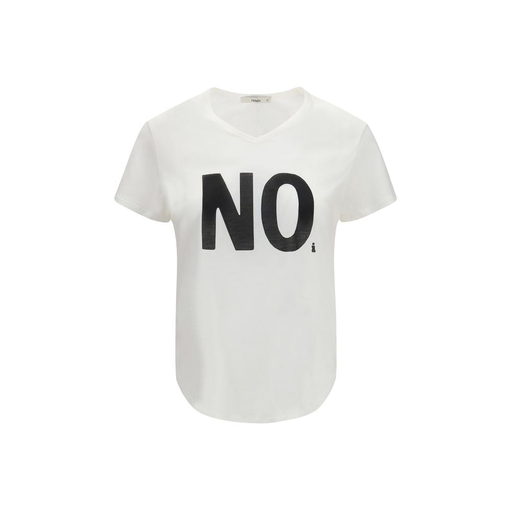 Fendi White Organic Cotton NOi Graphic T-Shirt AW26
