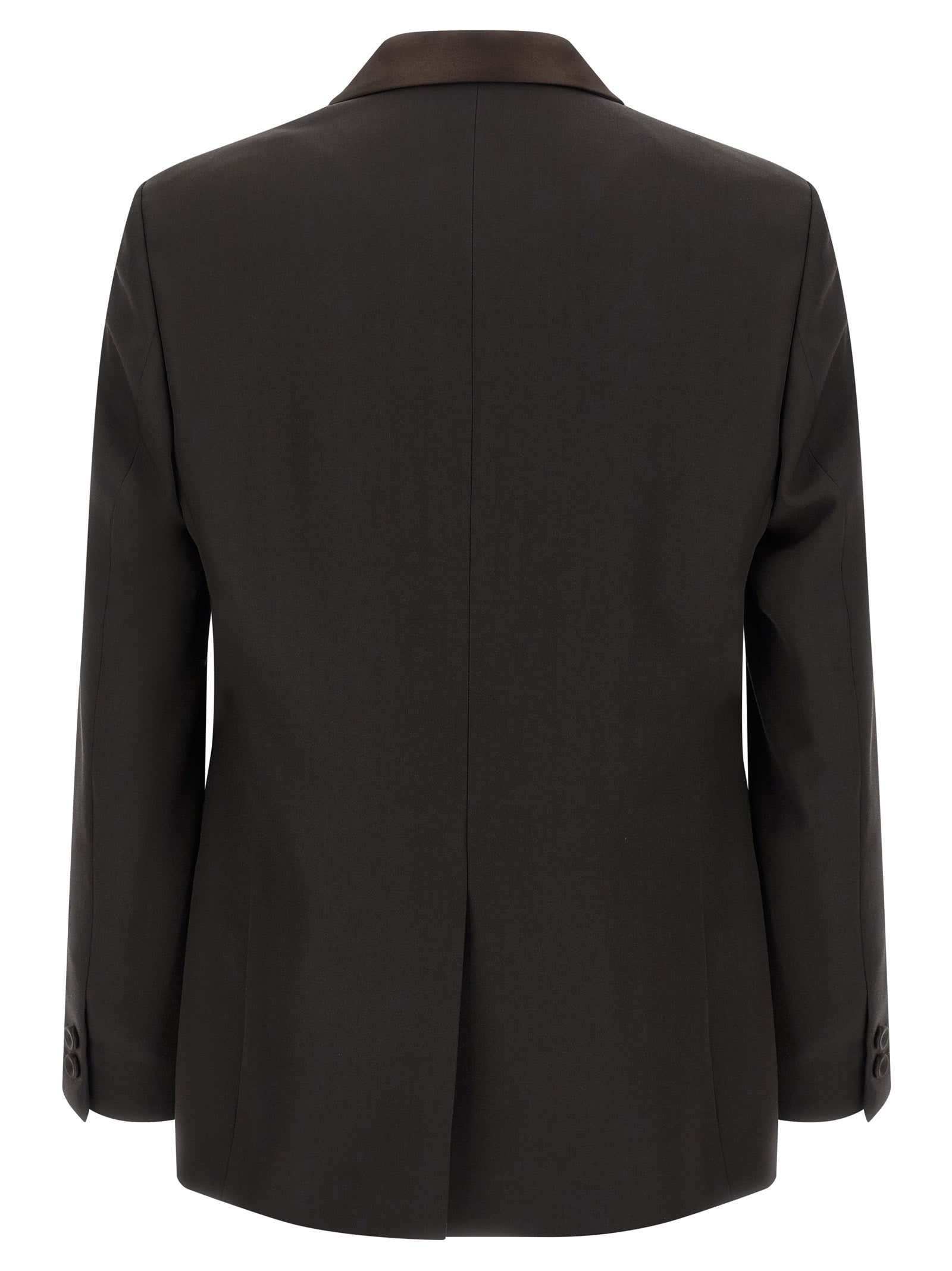 Fendi Brown Wool Crêpe Blazer – Silk Lapels