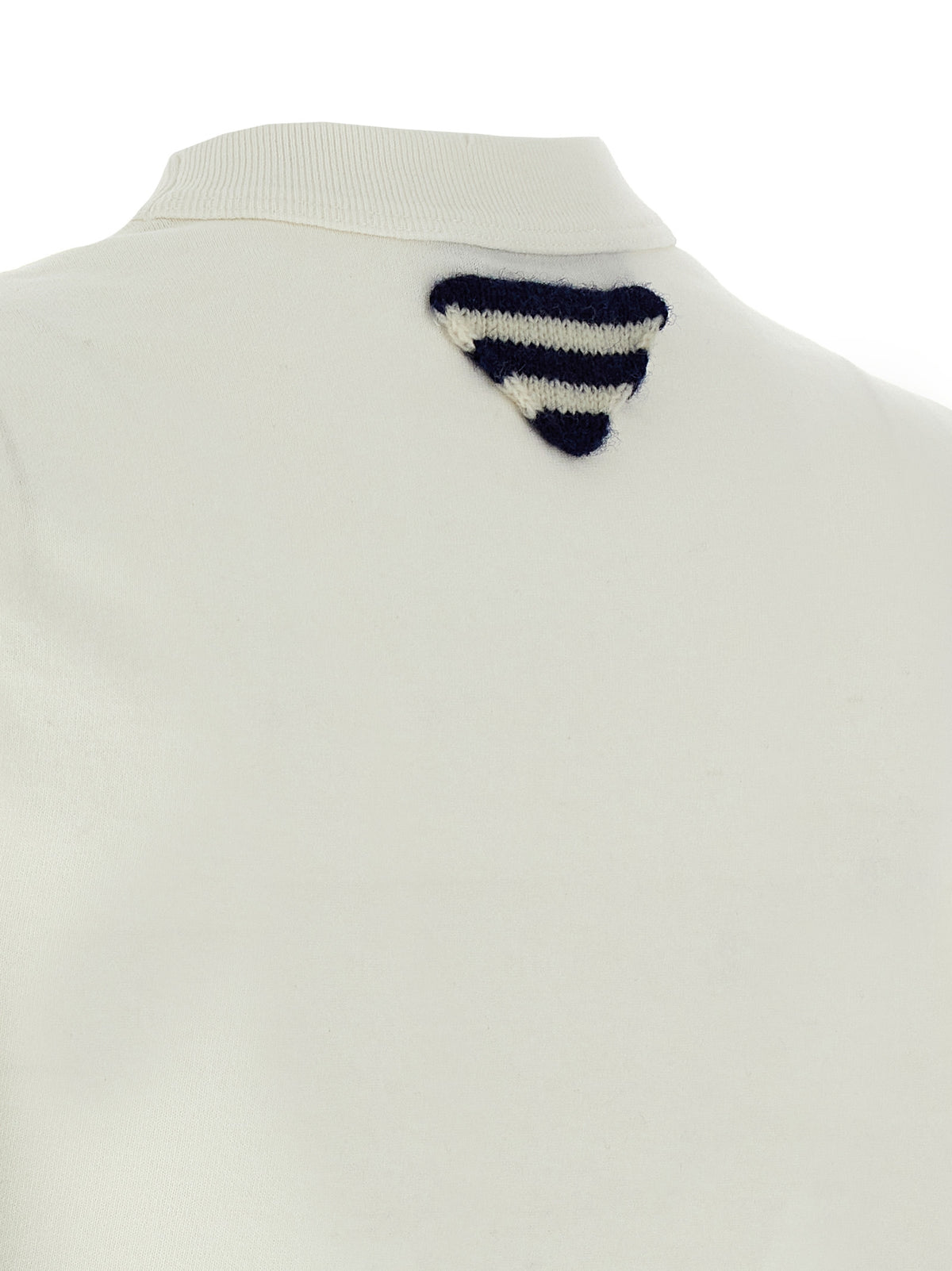 Prada Used-Effect Vintage Logo Cotton T-Shirt in White | Made in Italy